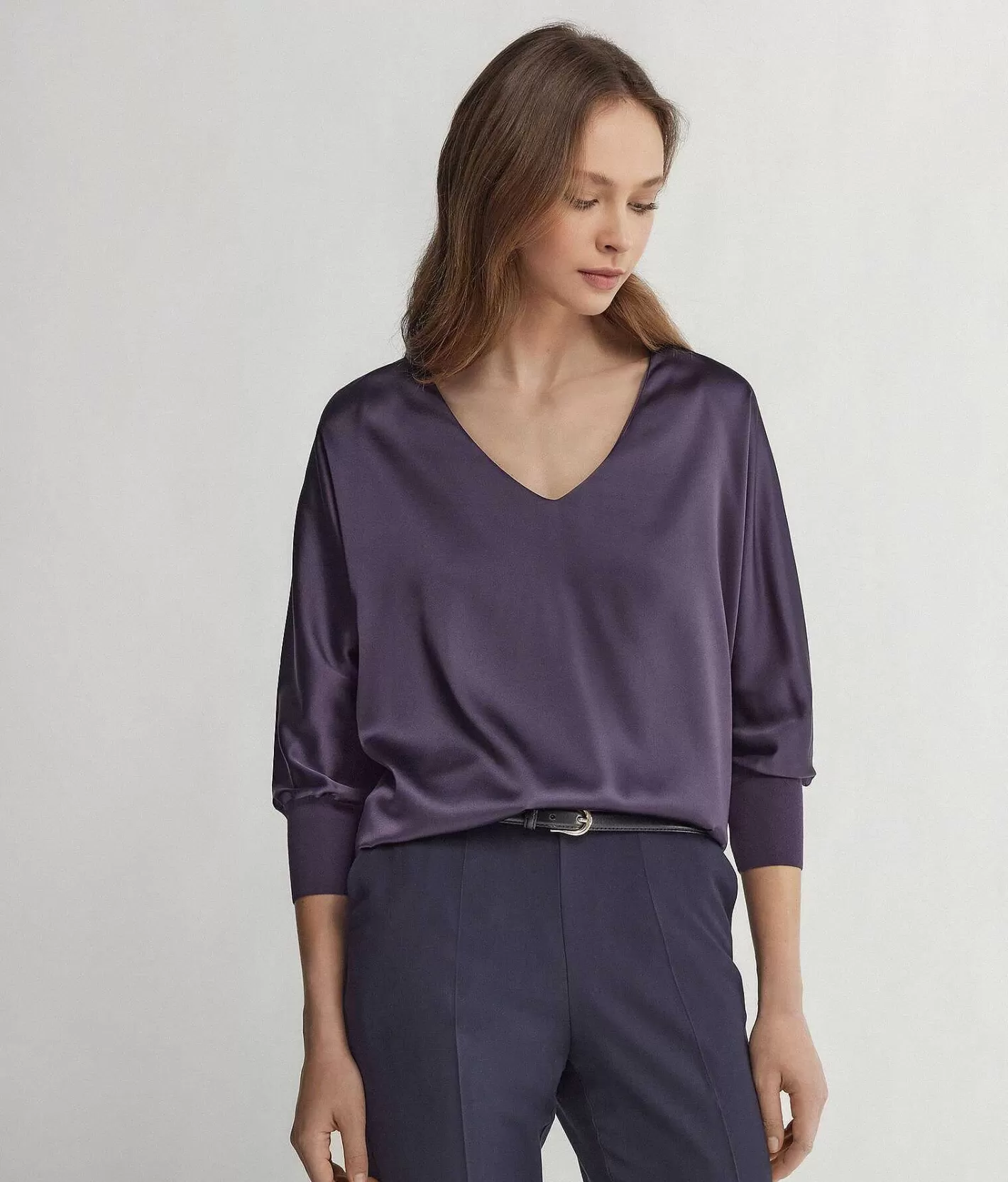 Falconeri Blusa Scollo V In Seta Flash Sale