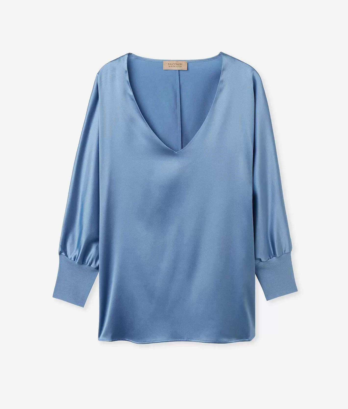 Falconeri Blusa Scollo V In Seta New