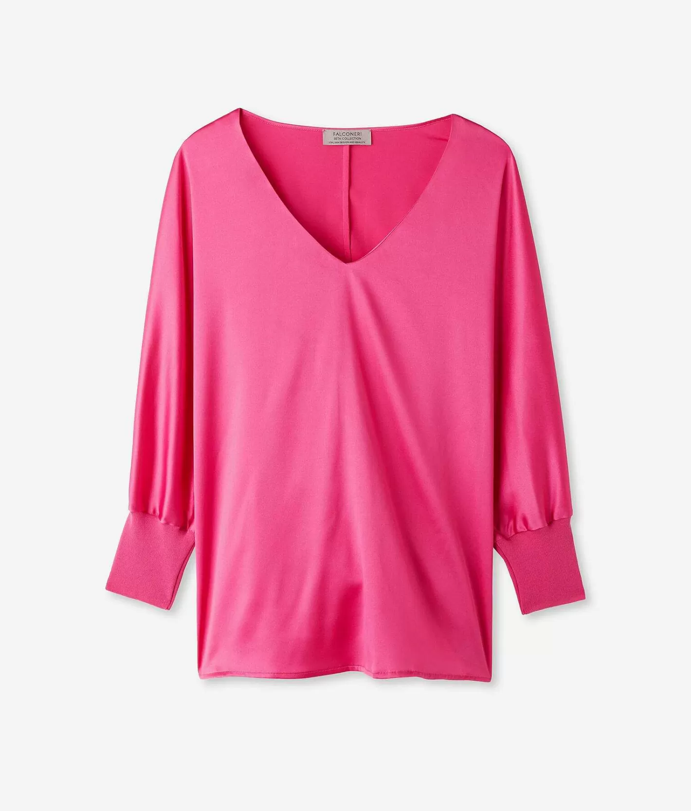 Falconeri Blusa Scollo V In Seta Cheap