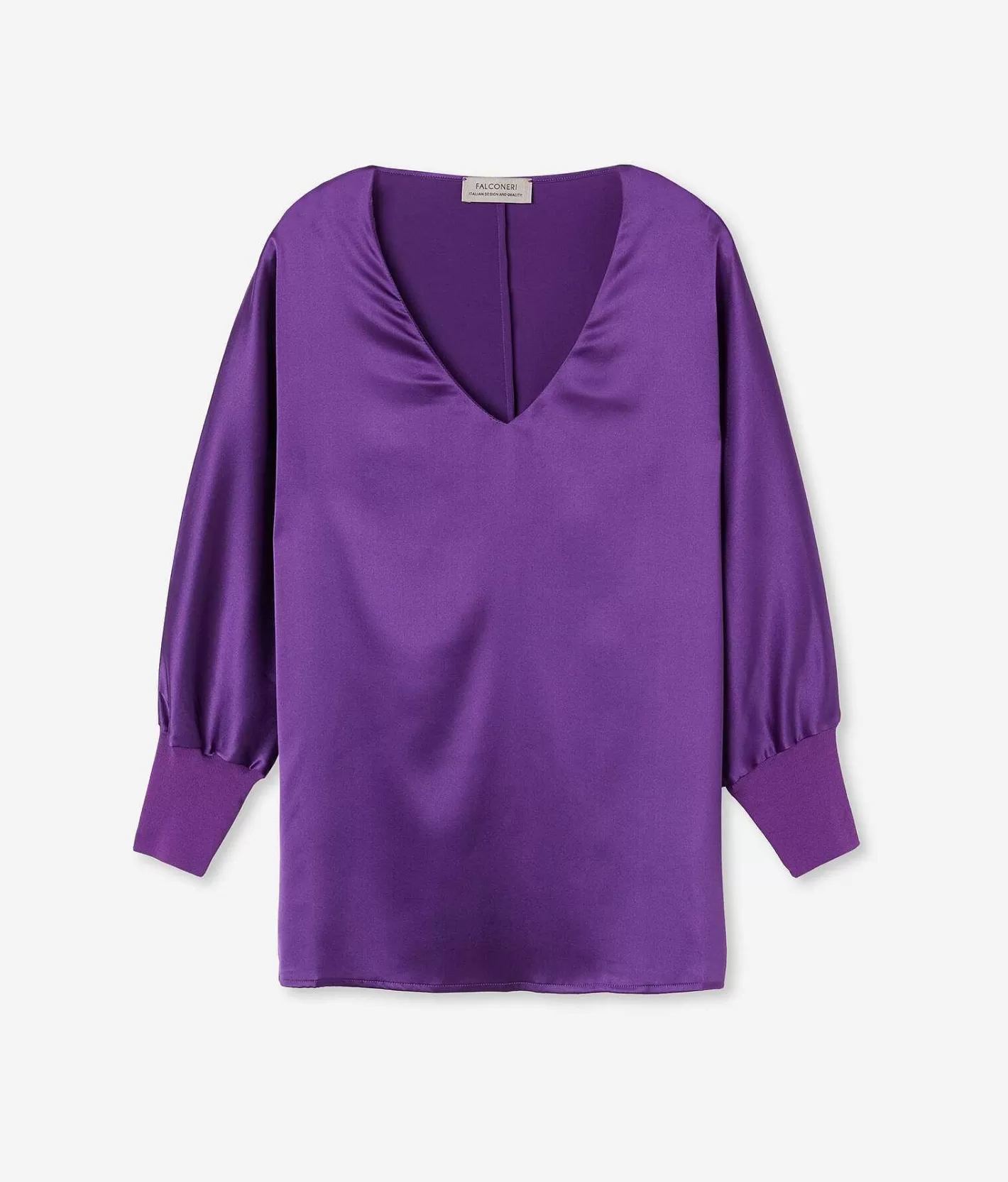 Falconeri Blusa Scollo V In Seta Sale