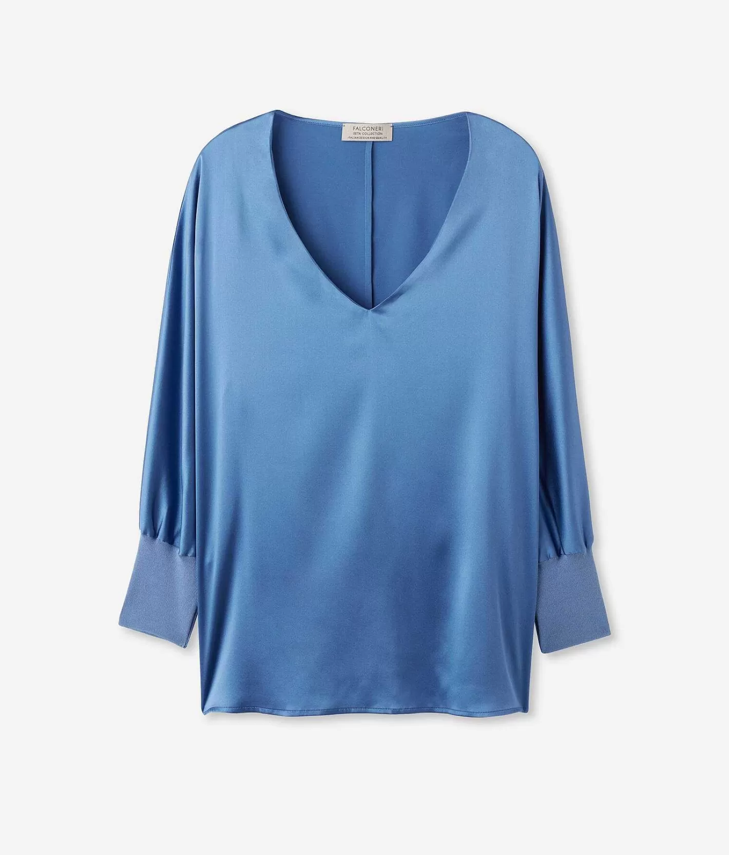 Falconeri Blusa Scollo V In Seta Cheap