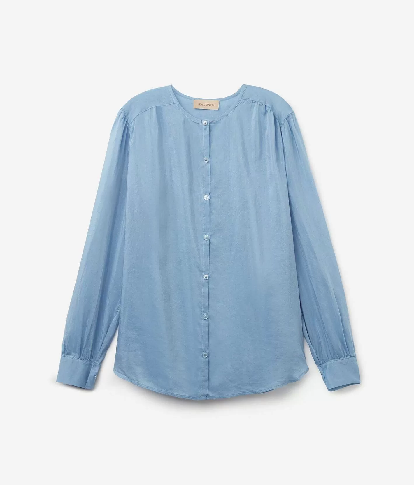 Falconeri Camicia Con Collo Alla Coreana A Maniche Lunghe In Mussola Cheap