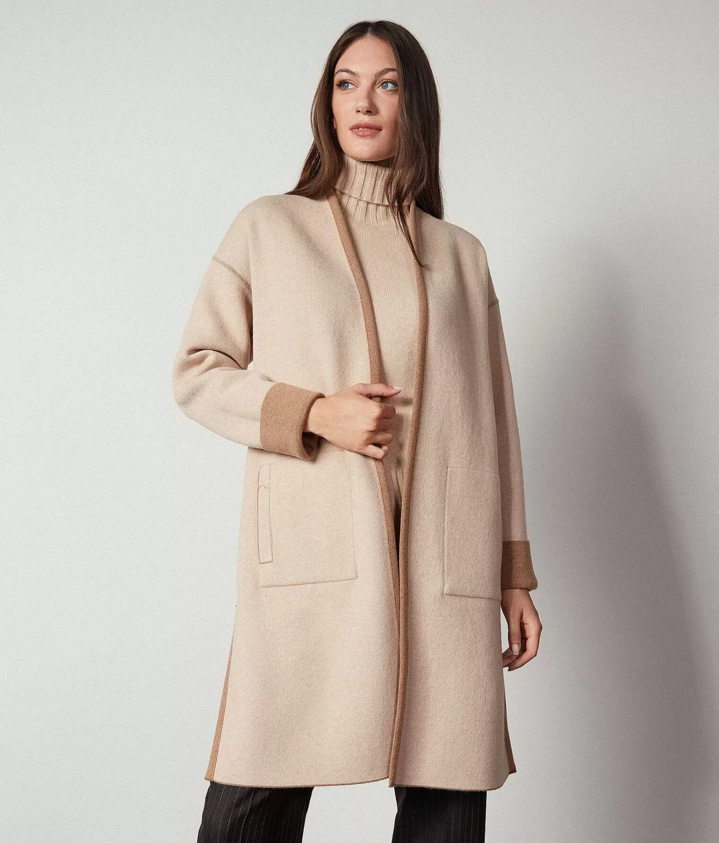 Falconeri Cappotto In Cashmere Ultrasoft Double Face Cheap