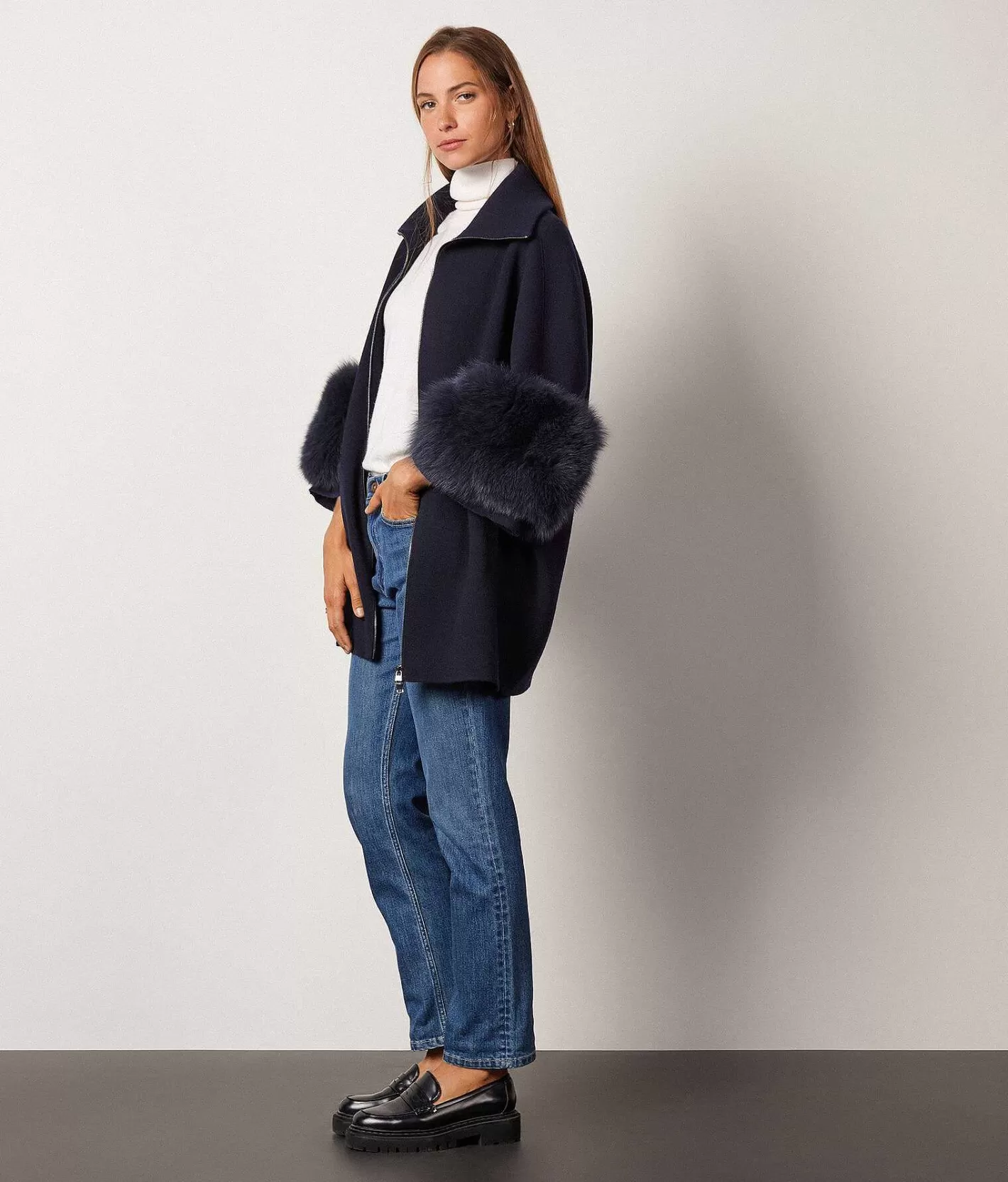 Falconeri Cappotto Kimono In Cashmere Ultrasoft Flash Sale