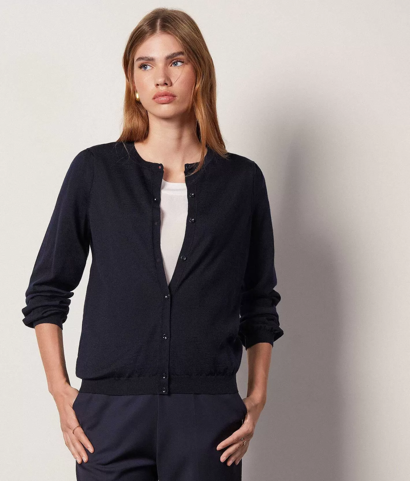 Falconeri Cardigan In Cashmere Ultrafine Con Arriccio Sale