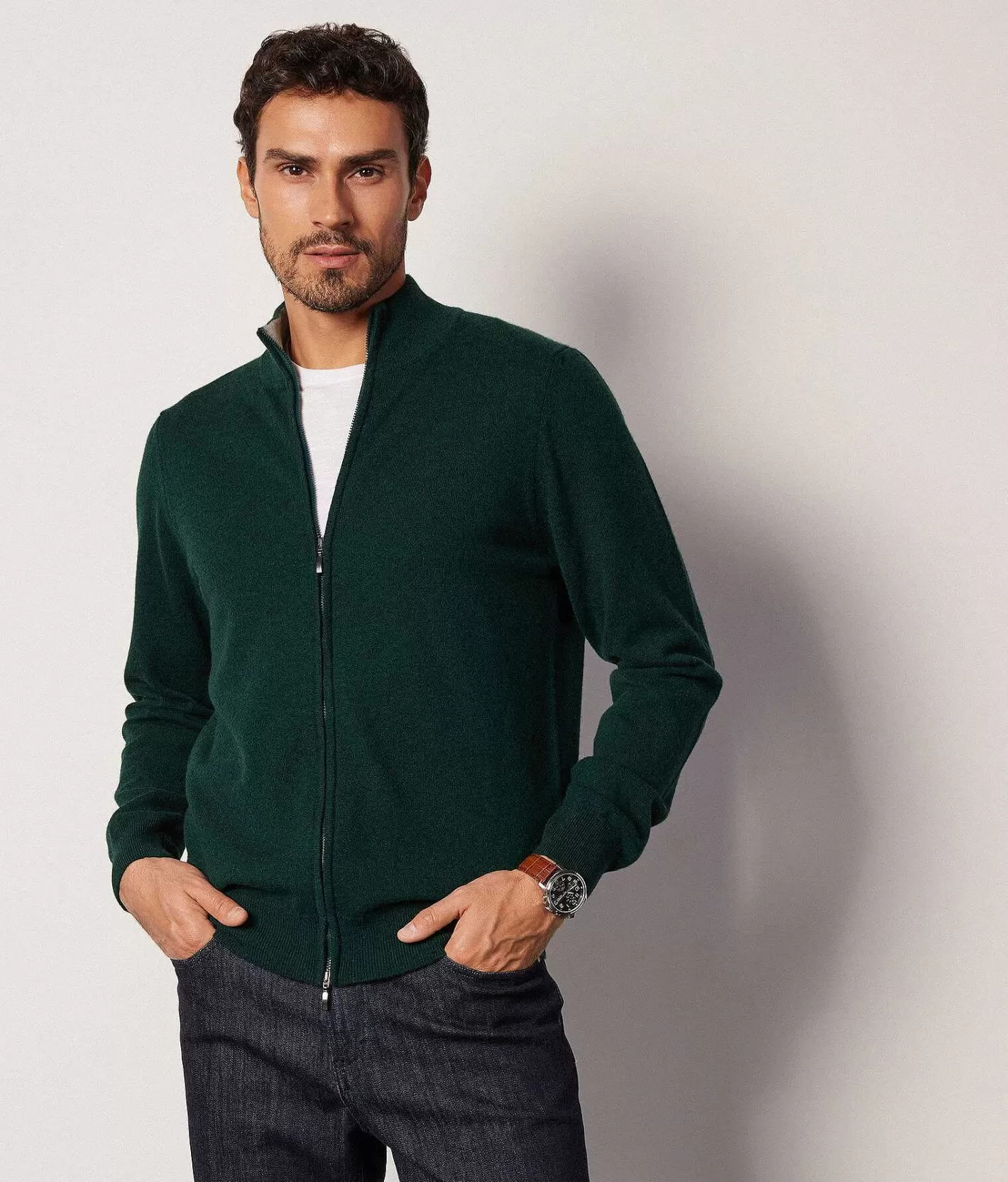 Falconeri Cardigan Zip Intera In Cashmere Ultrasoft Discount