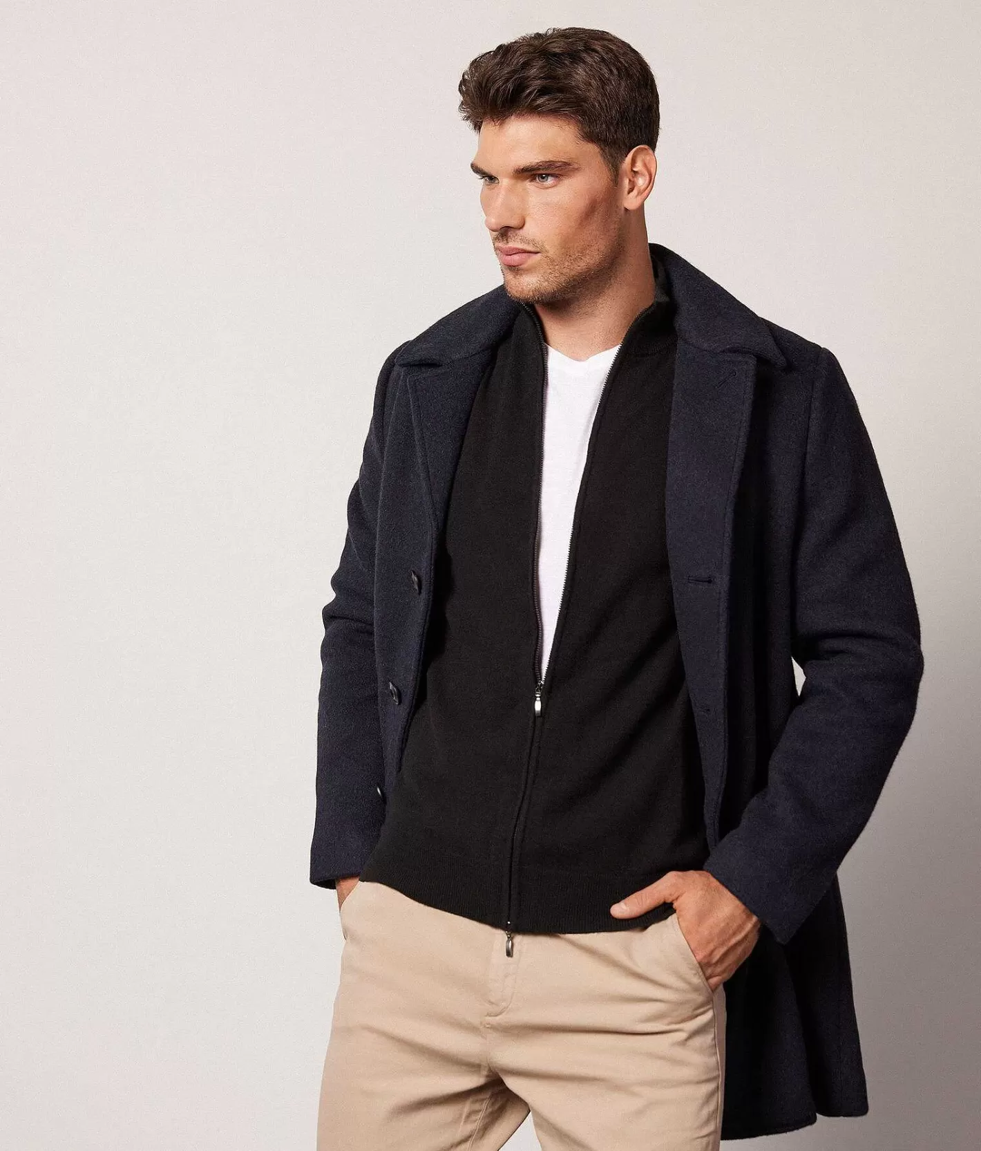 Falconeri Cardigan Zip Intera In Cashmere Ultrasoft Cheap