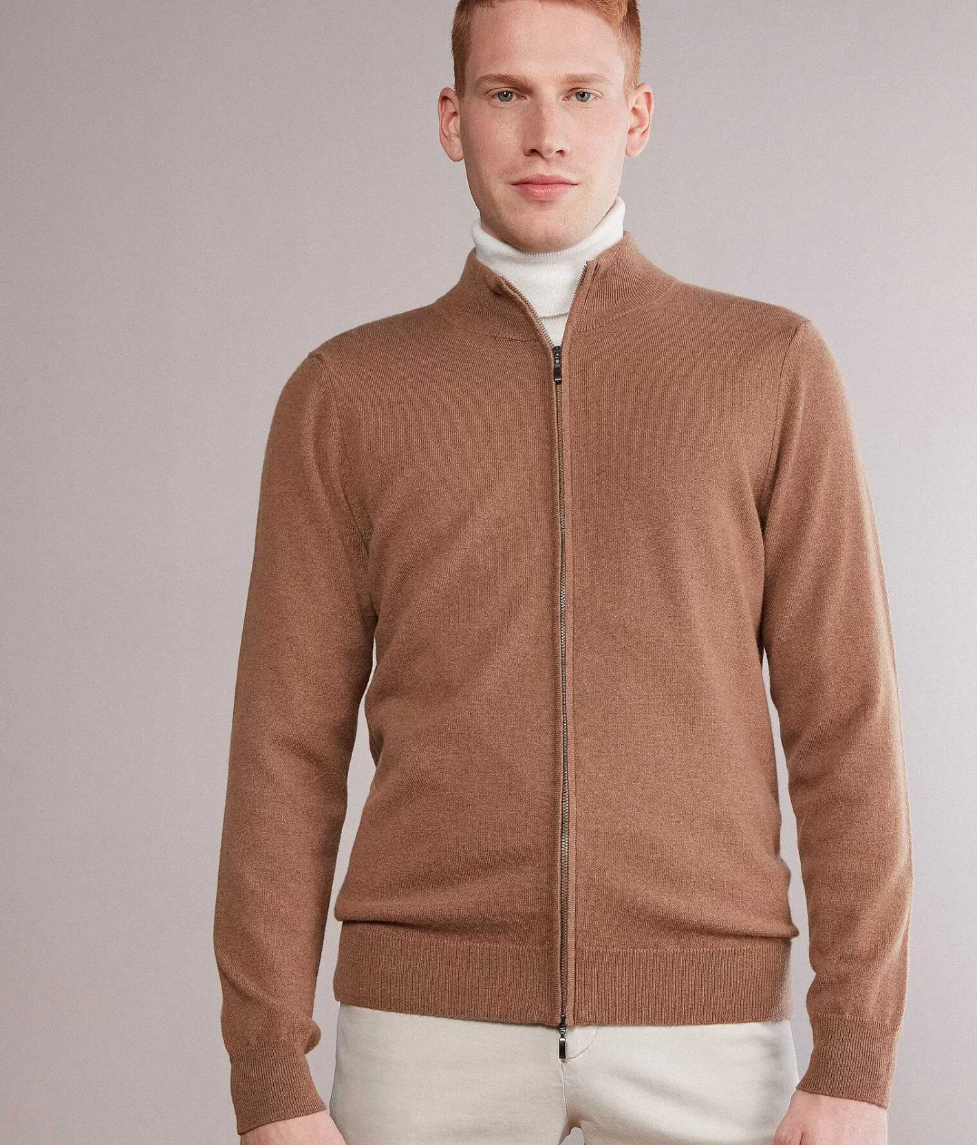 Falconeri Cardigan Zip Intera In Cashmere Ultrasoft Store