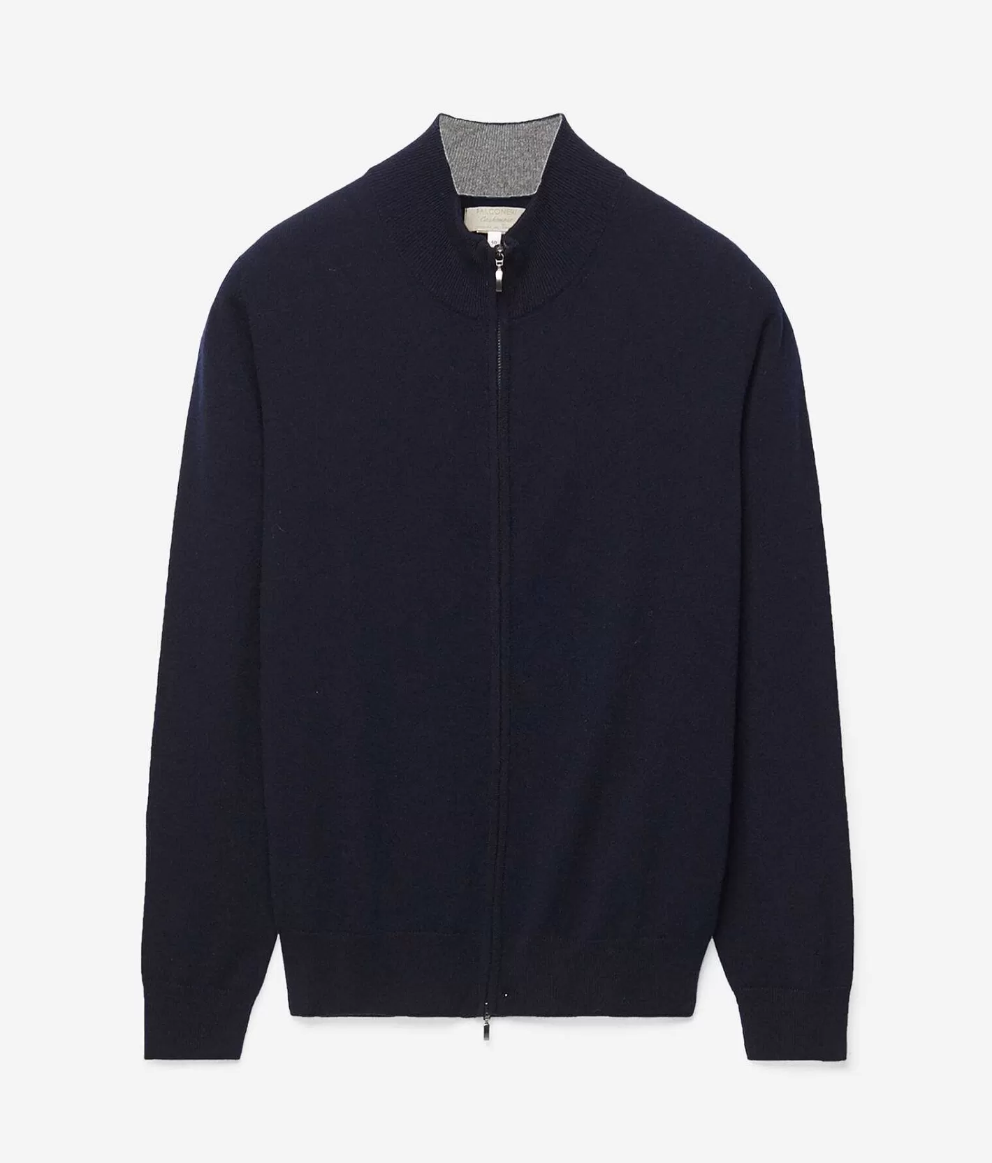 Falconeri Cardigan Zip Intera In Cashmere Ultrasoft Online