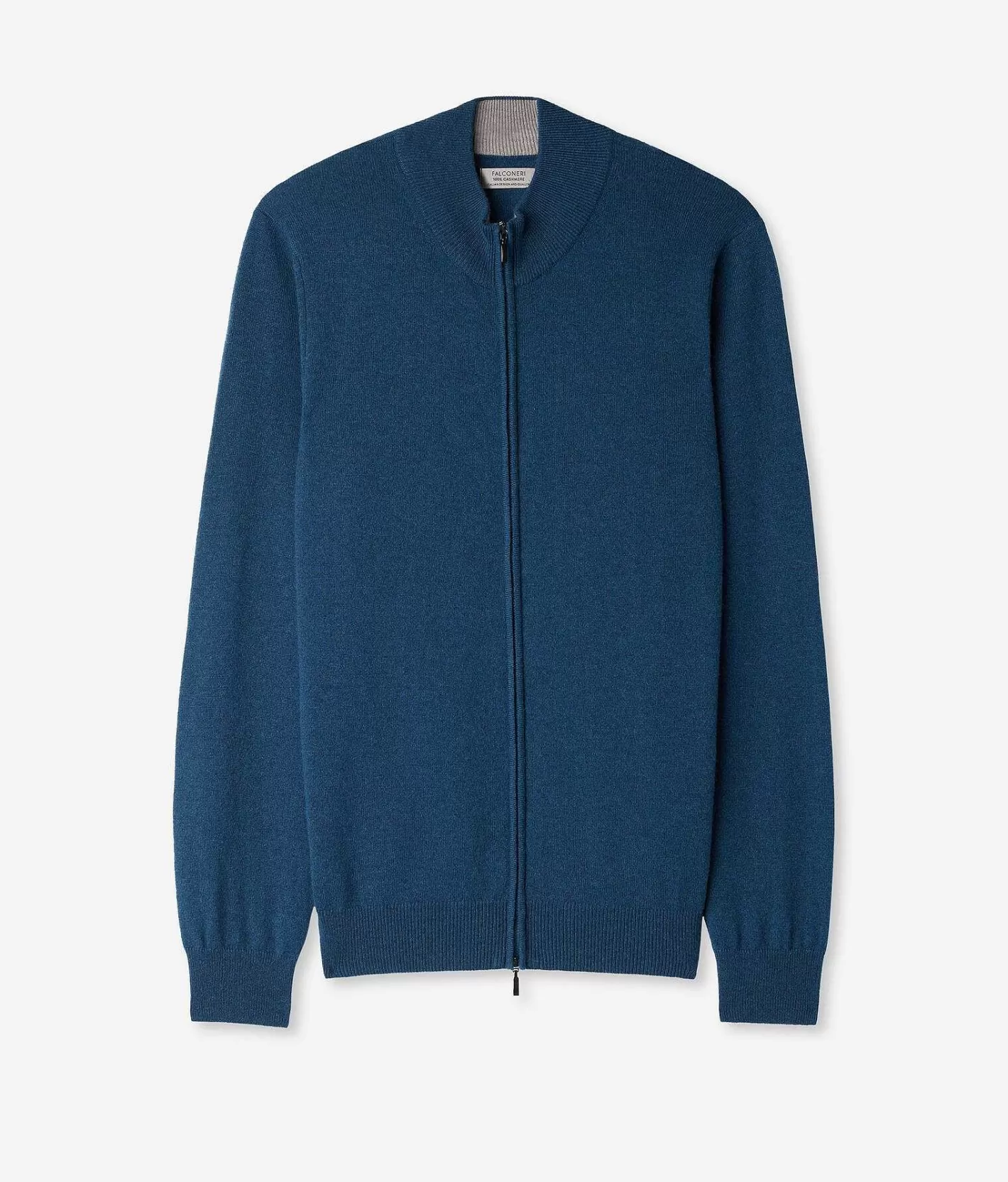 Falconeri Cardigan Zip Intera In Cashmere Ultrasoft Hot