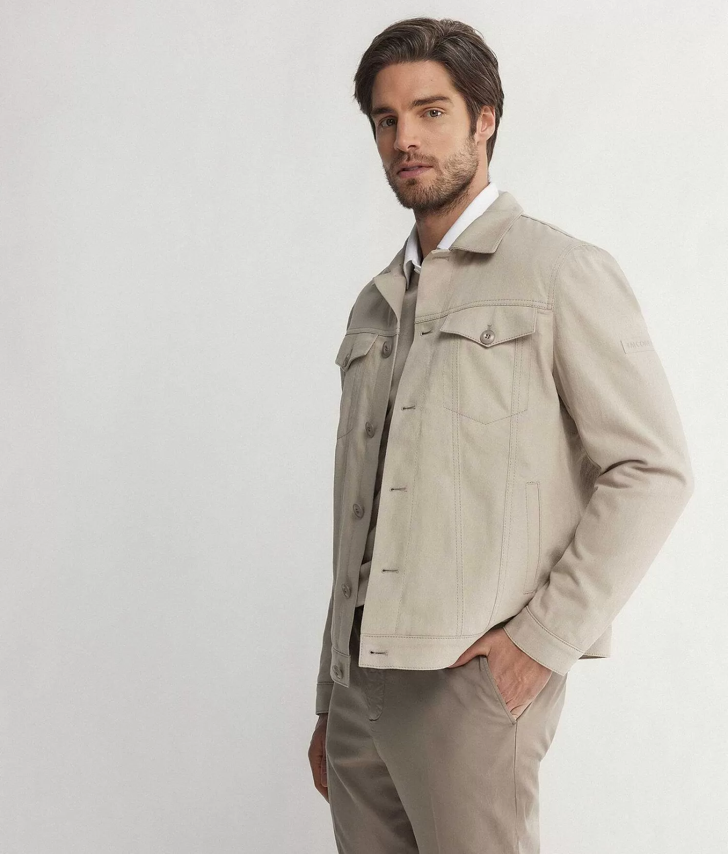 Falconeri Giubbino Denim In Cashmere Best