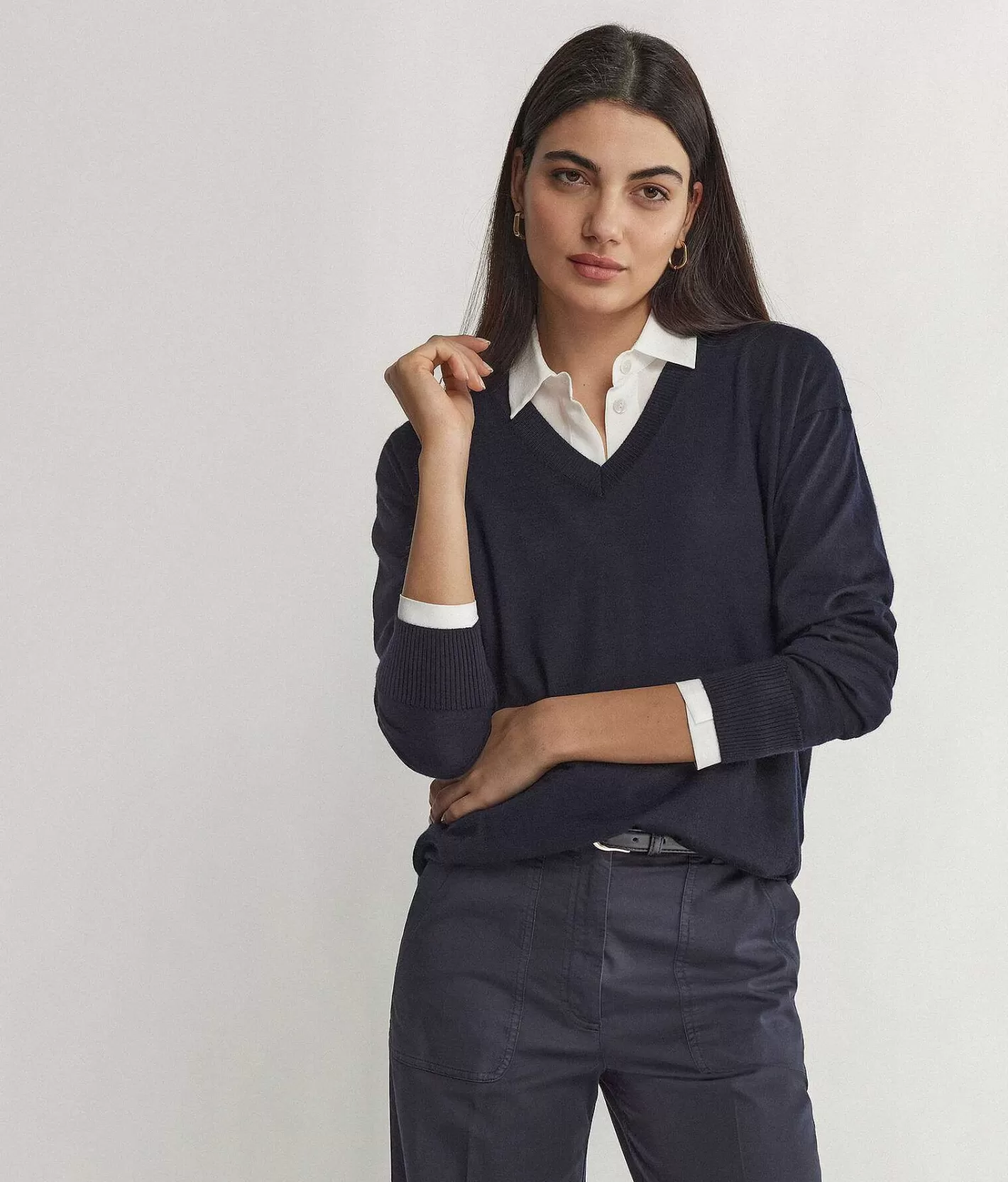 Falconeri Maglia A Scollo A V In Cashmere Con Spacchi Cheap