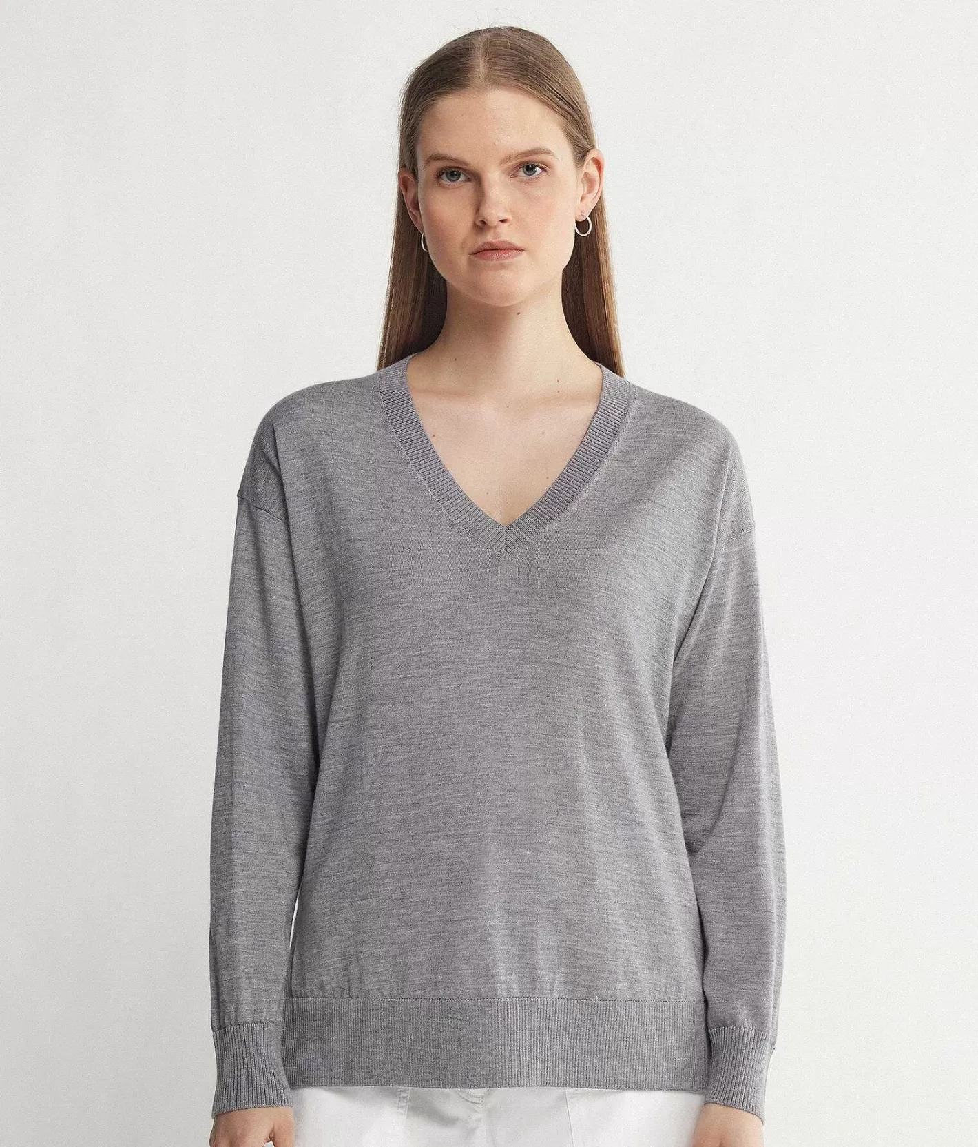 Falconeri Maglia A Scollo A V In Cashmere Con Spacchi Discount