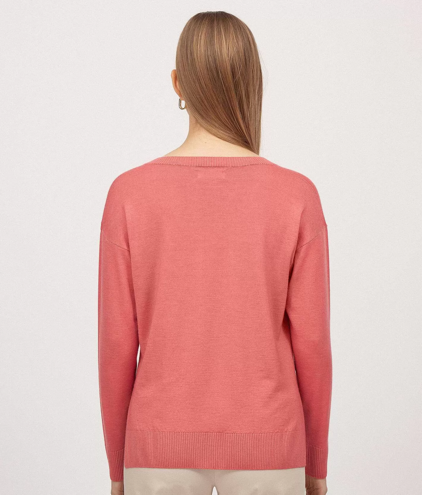 Falconeri Maglia A Scollo A V In Cashmere Con Spacchi New