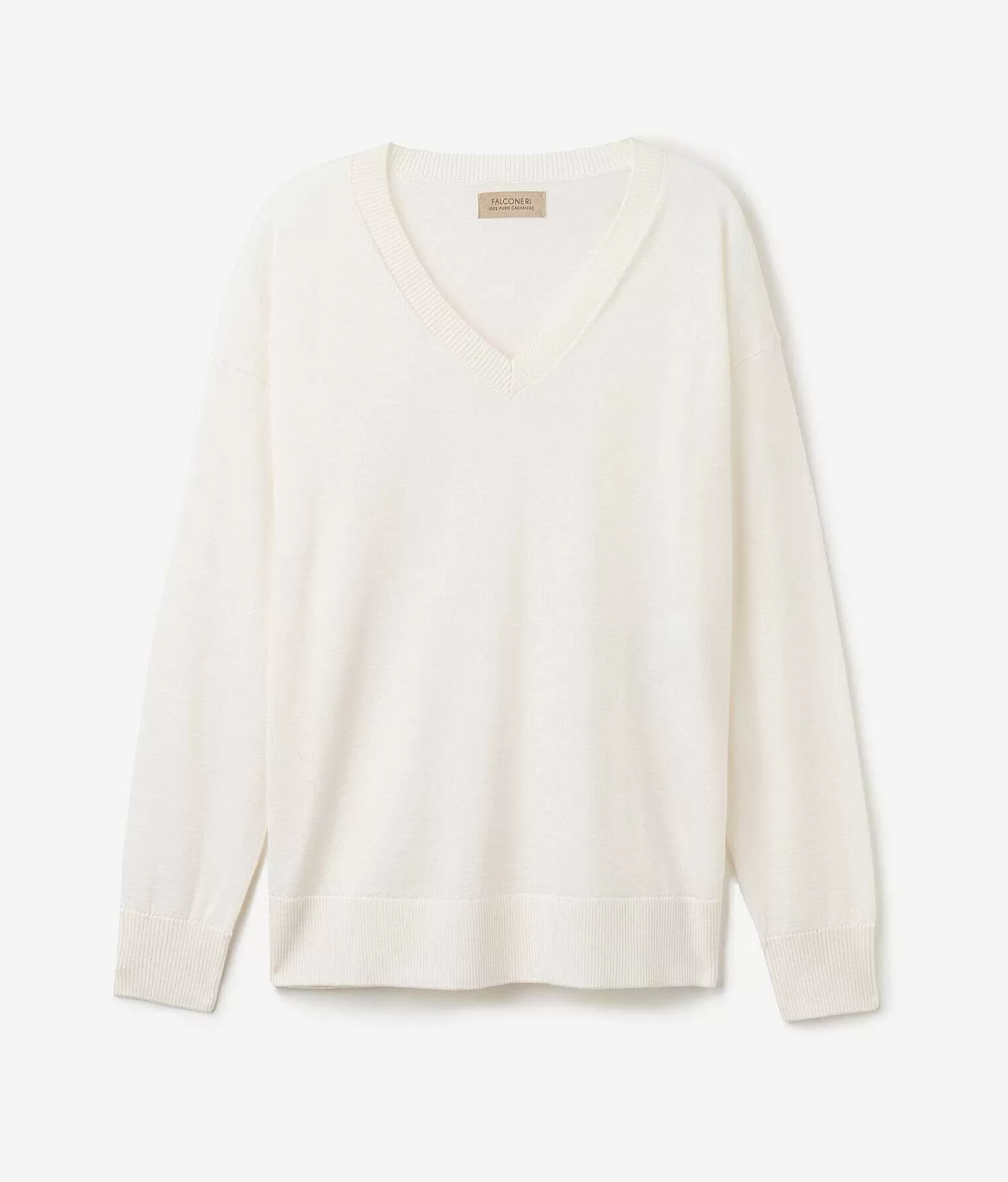 Falconeri Maglia A Scollo A V In Cashmere Con Spacchi Hot