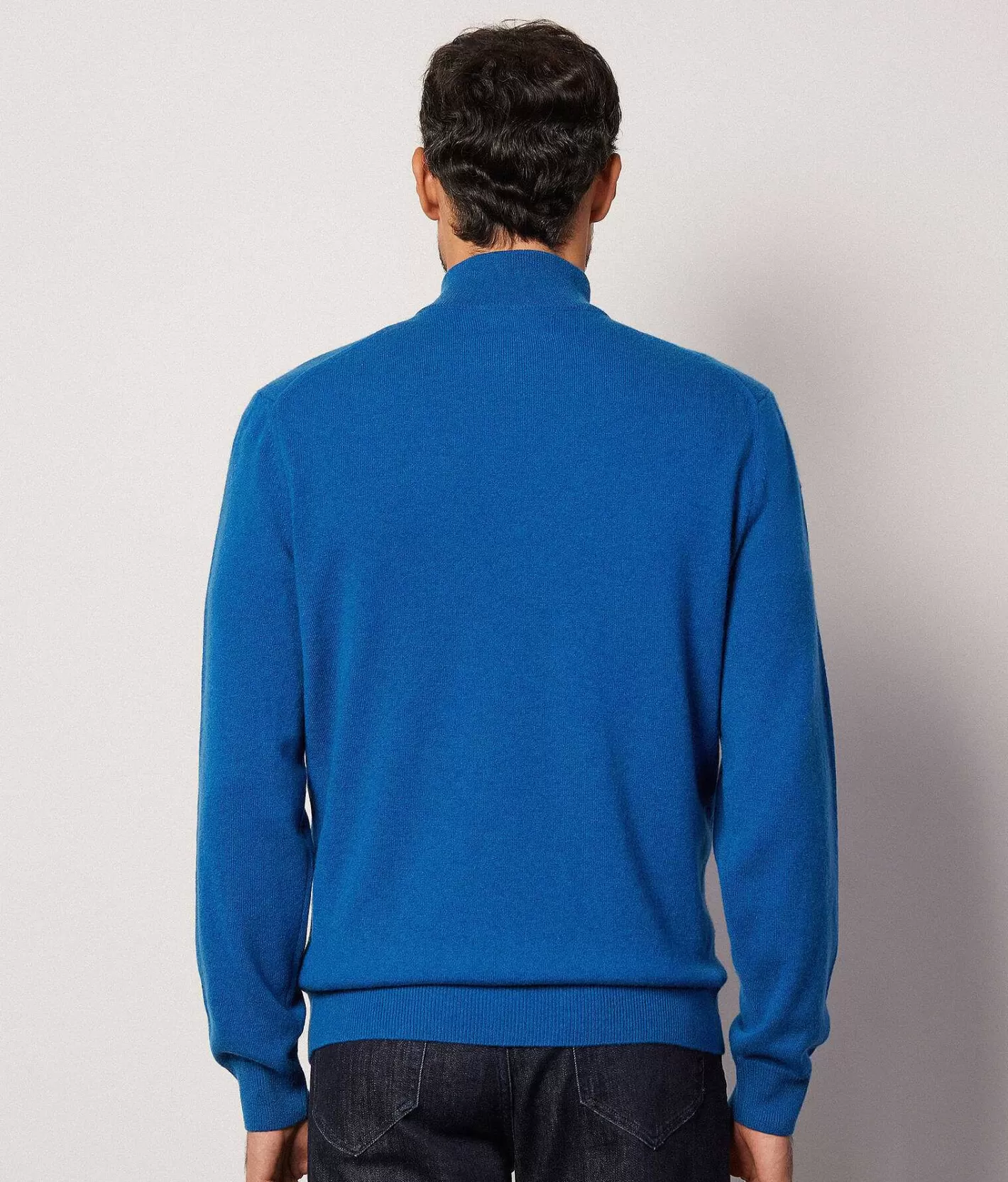 Falconeri Maglia Collo Alto Mezza Zip In Cashmere Ultrasoft Best Sale