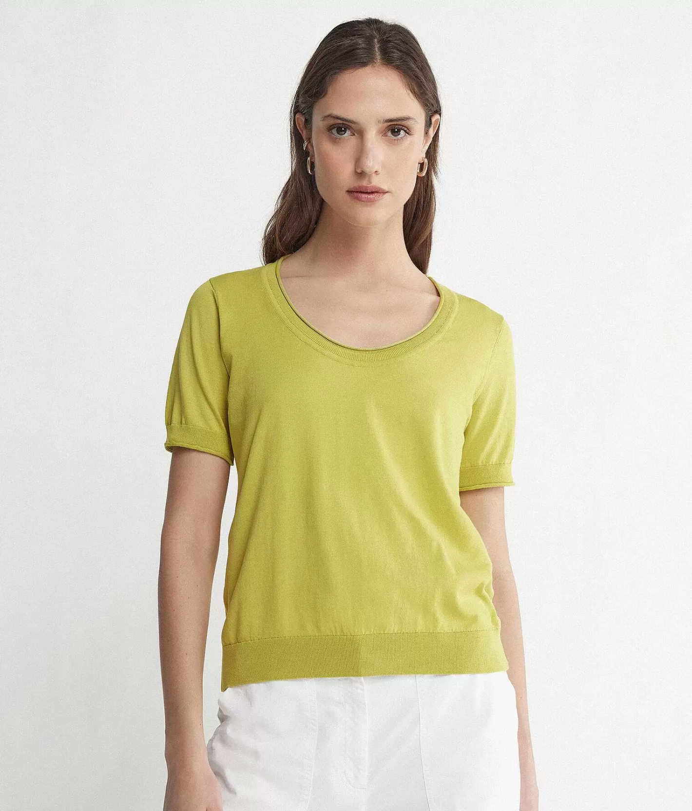 Falconeri Maglia Con Scollo Ampio A Maniche Corte Store