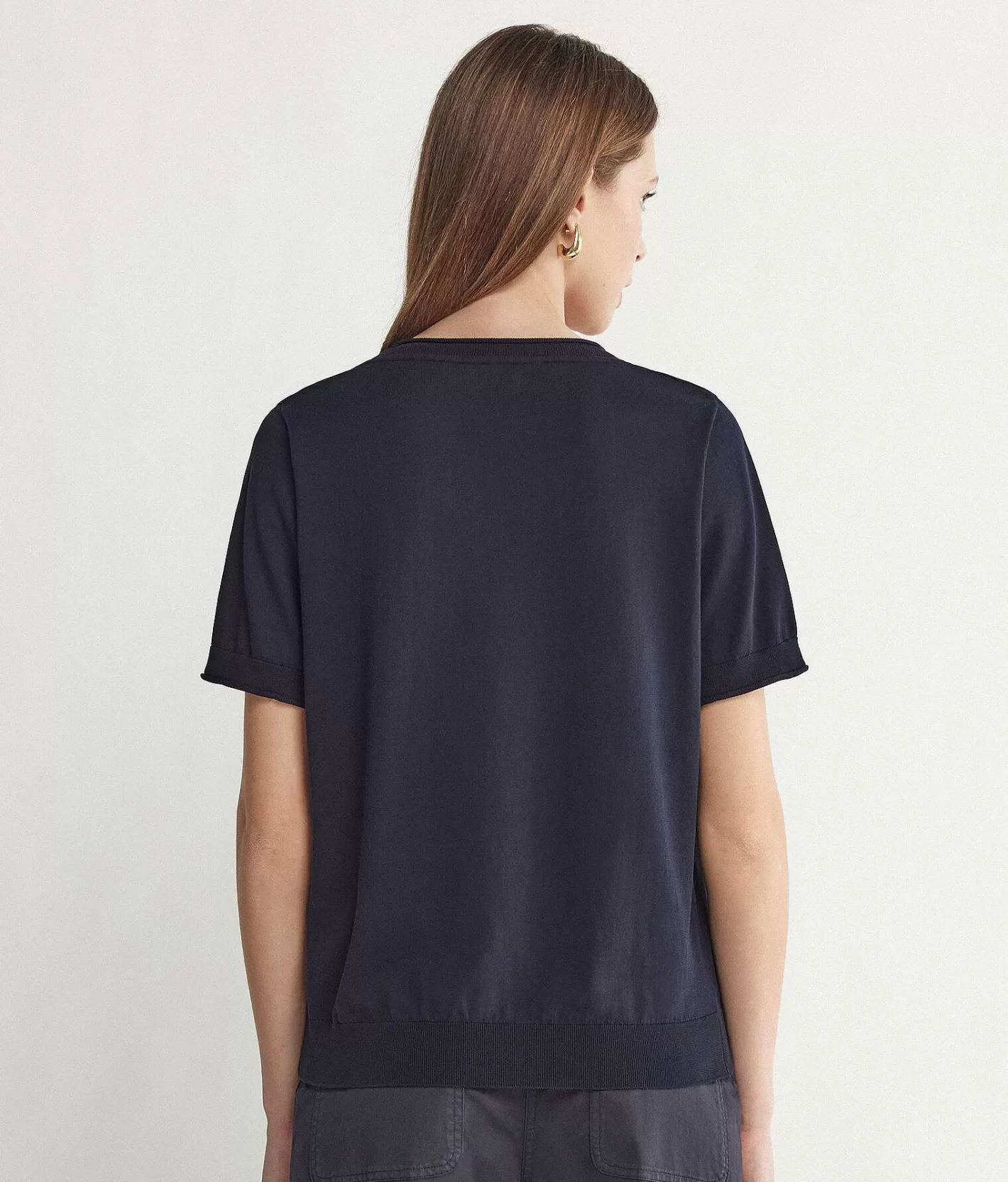 Falconeri Maglia Con Scollo Ampio A Maniche Corte Fashion