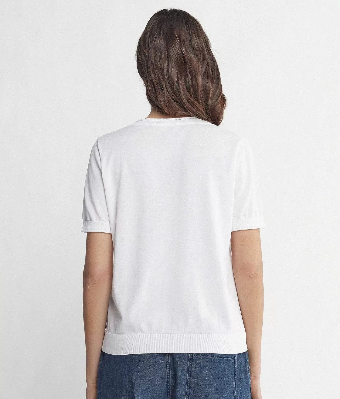 Falconeri Maglia Con Scollo Ampio A Maniche Corte Store