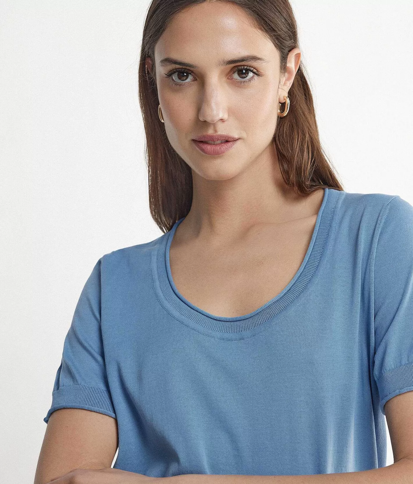 Falconeri Maglia Con Scollo Ampio A Maniche Corte Cheap