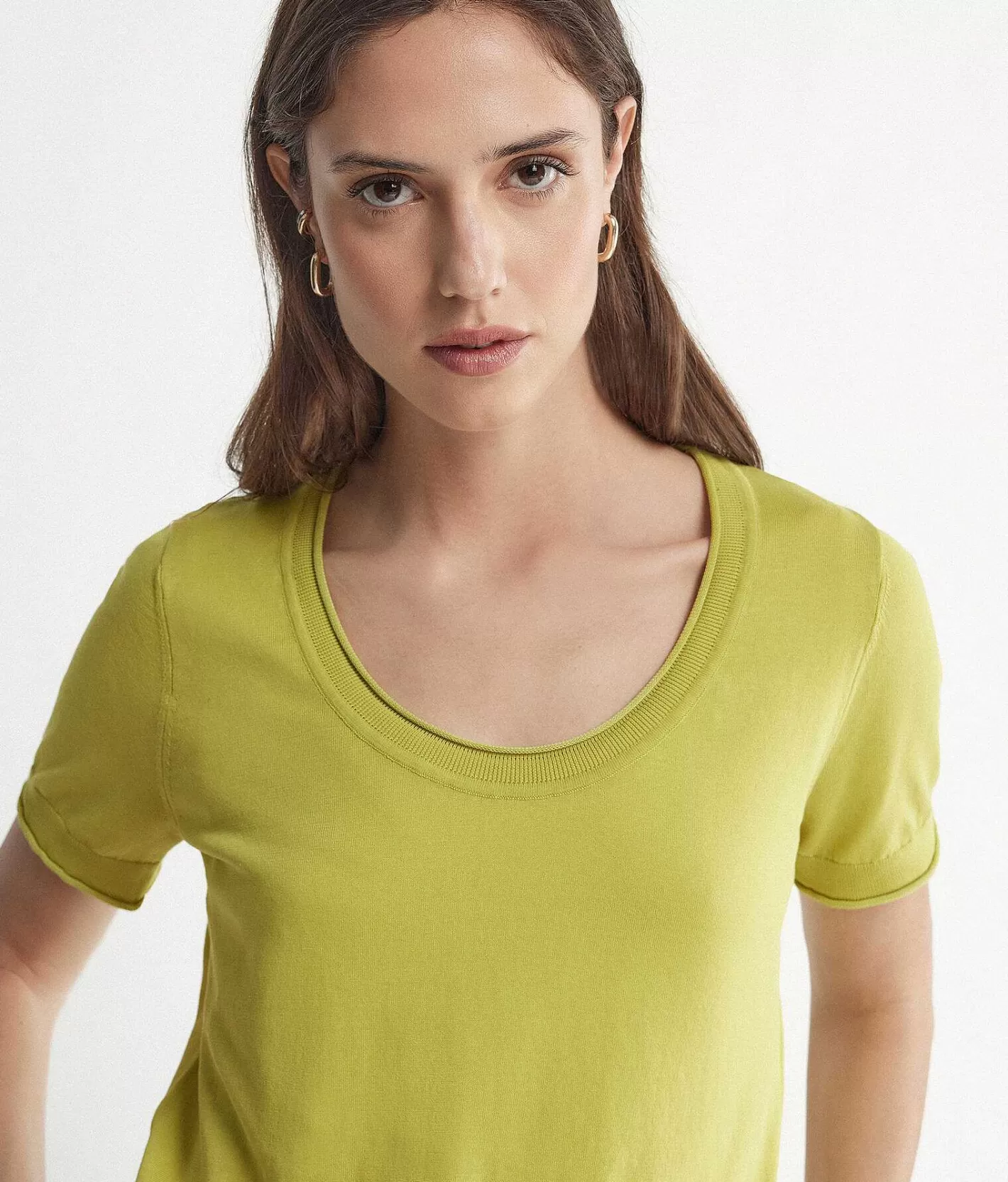 Falconeri Maglia Con Scollo Ampio A Maniche Corte Store