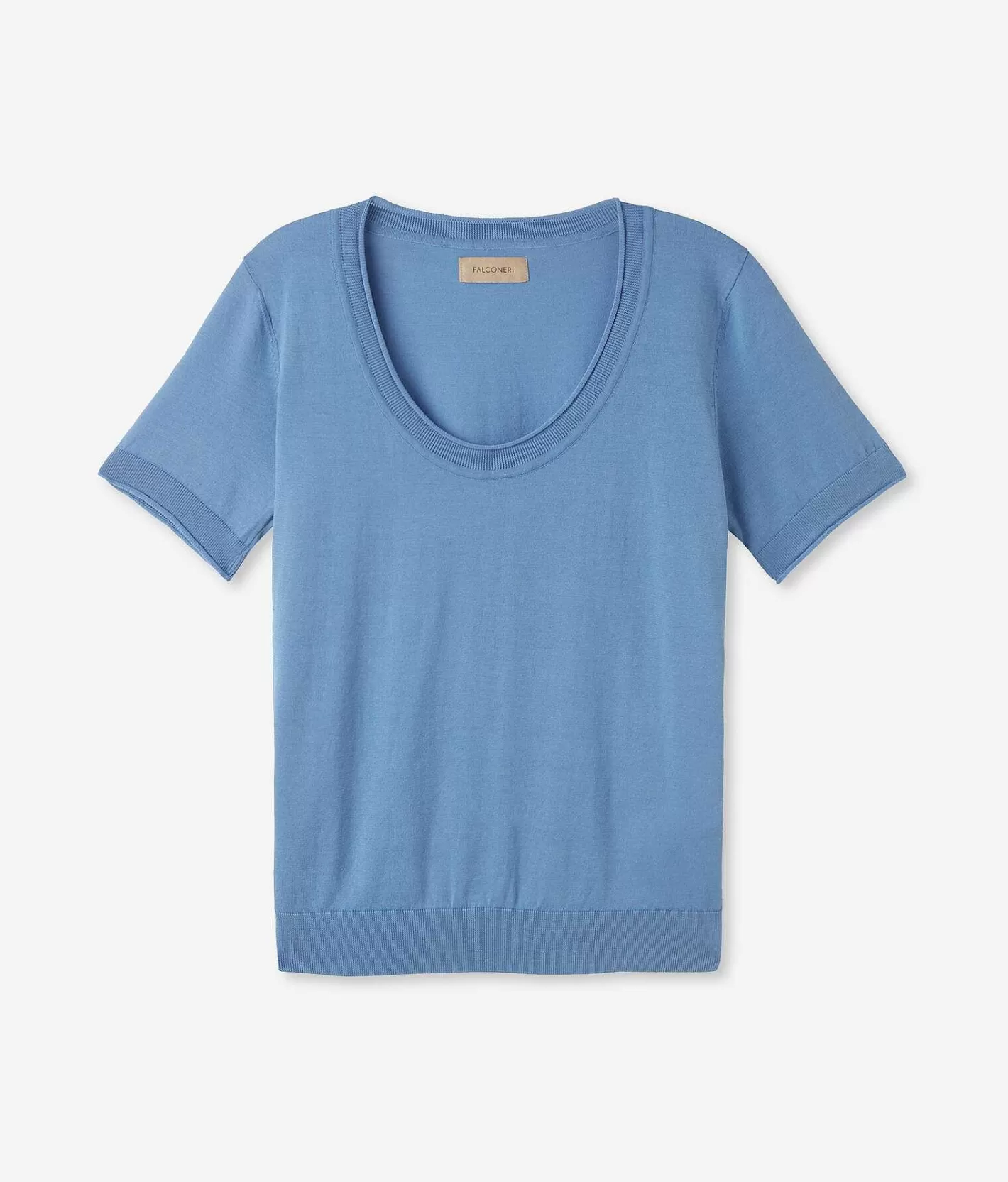 Falconeri Maglia Con Scollo Ampio A Maniche Corte Cheap