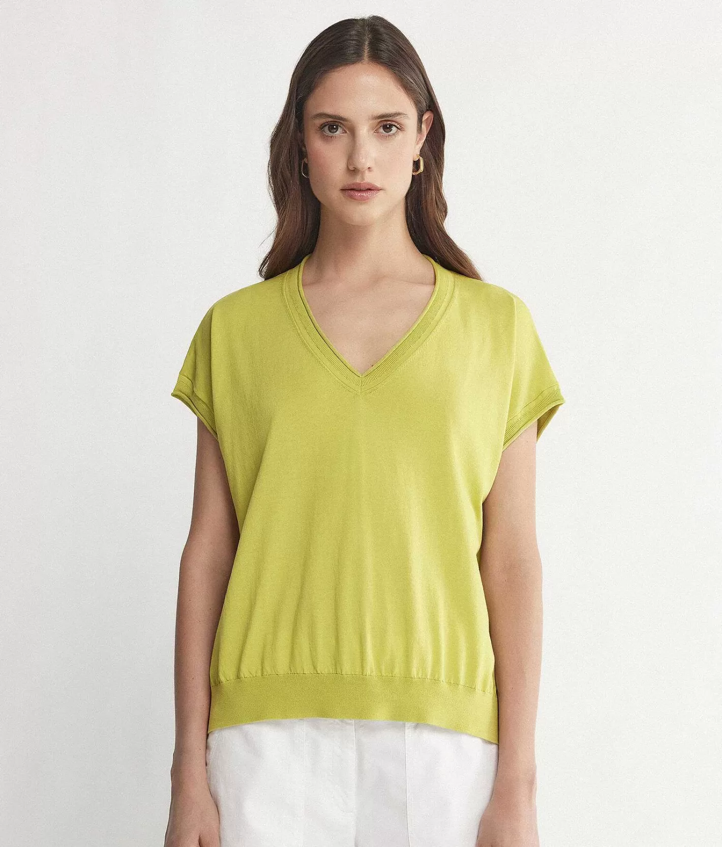 Falconeri Maglia Con Scollo V A Maniche Corte Cheap