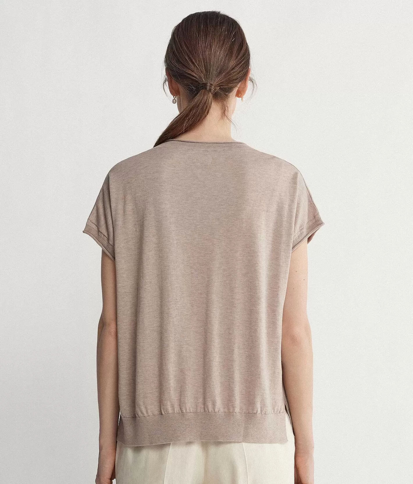 Falconeri Maglia Con Scollo V A Maniche Corte Flash Sale
