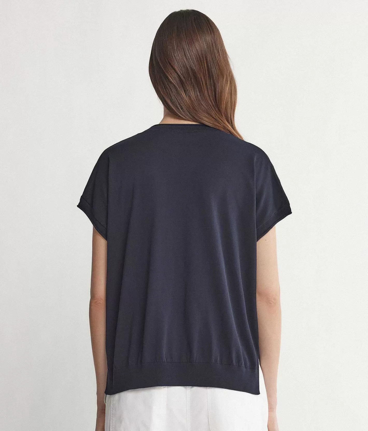 Falconeri Maglia Con Scollo V A Maniche Corte Online