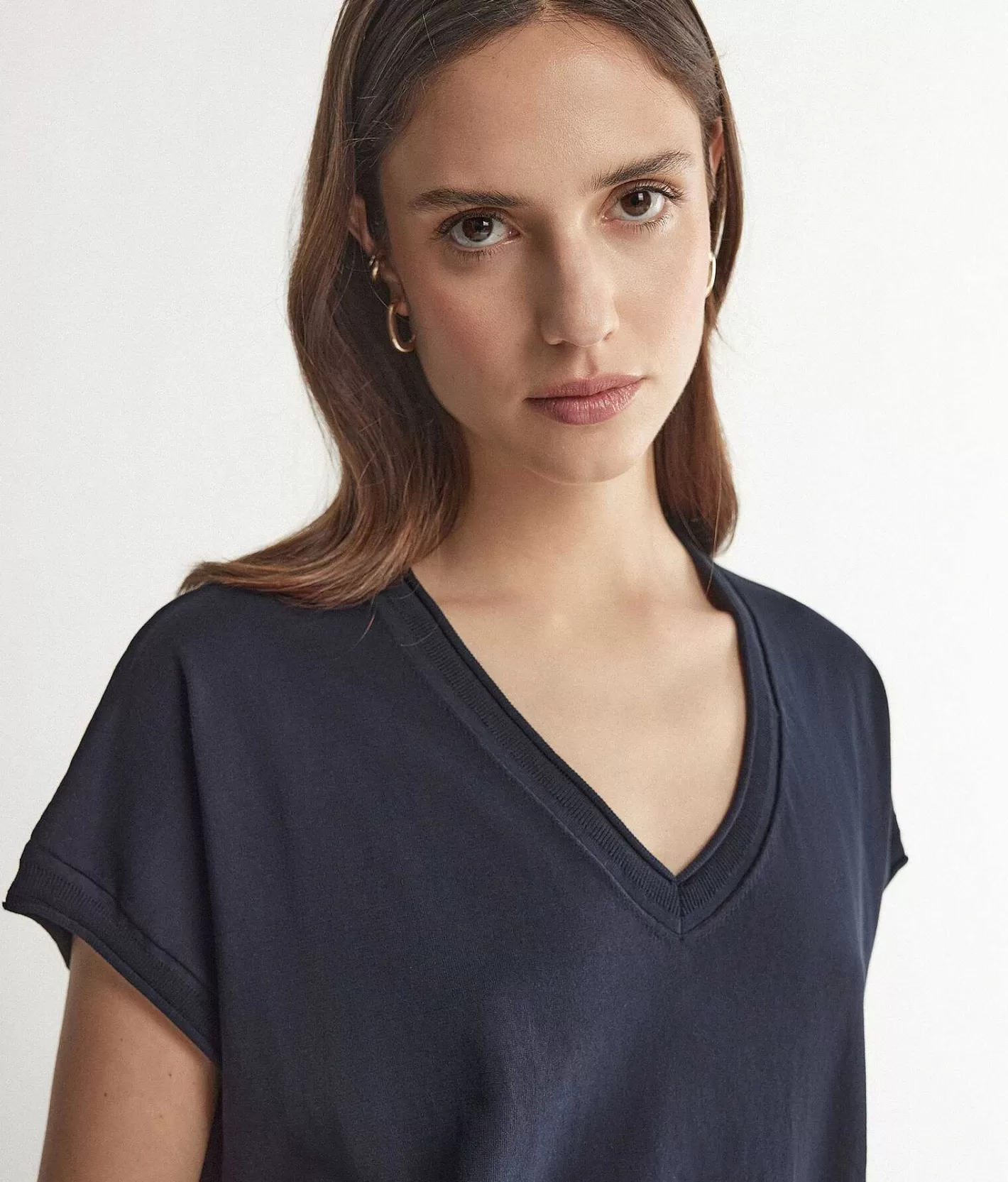 Falconeri Maglia Con Scollo V A Maniche Corte Online
