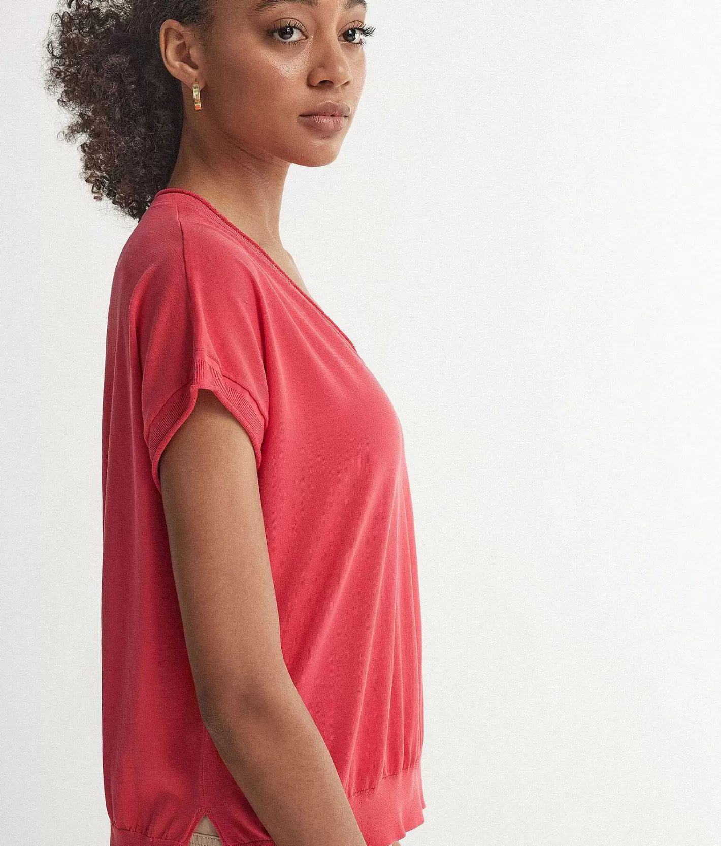 Falconeri Maglia Con Scollo V A Maniche Corte Cheap