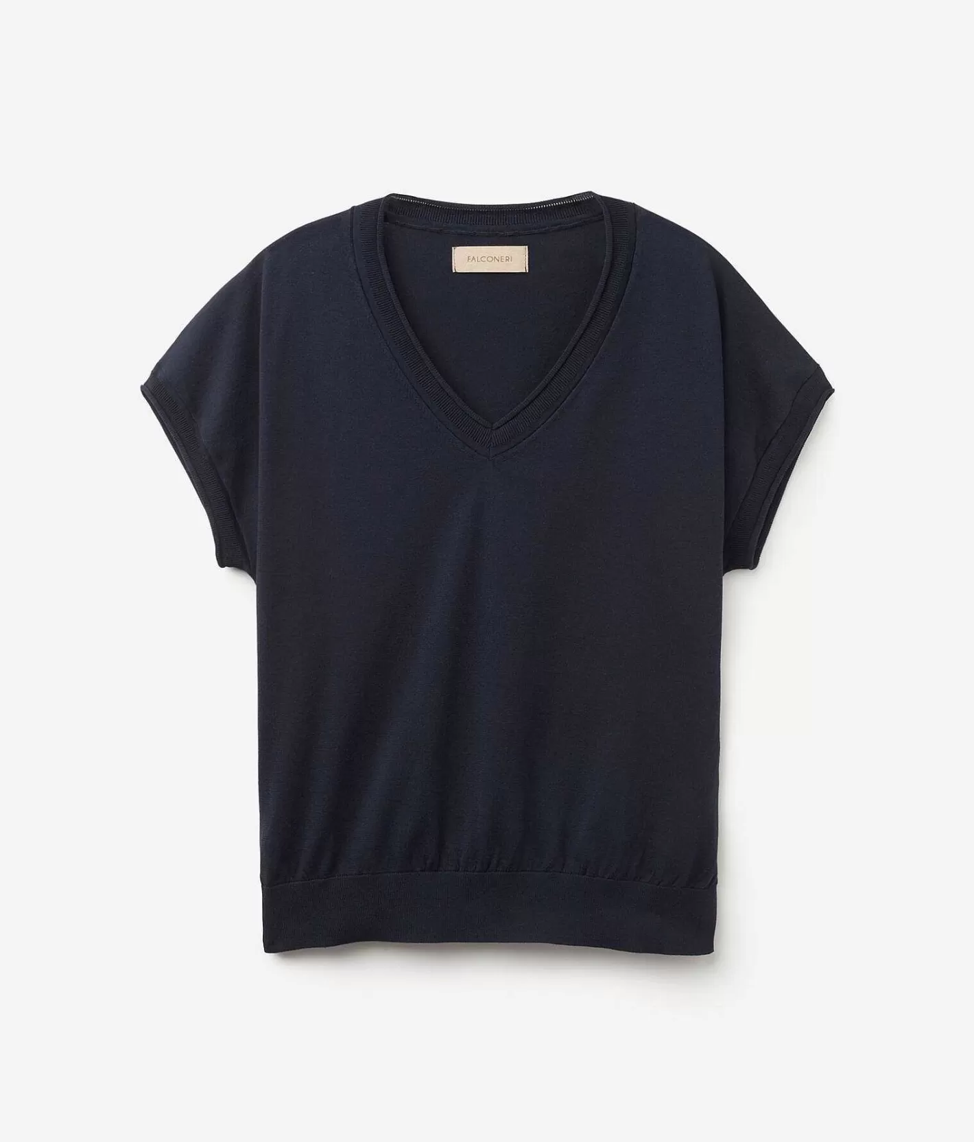 Falconeri Maglia Con Scollo V A Maniche Corte Online