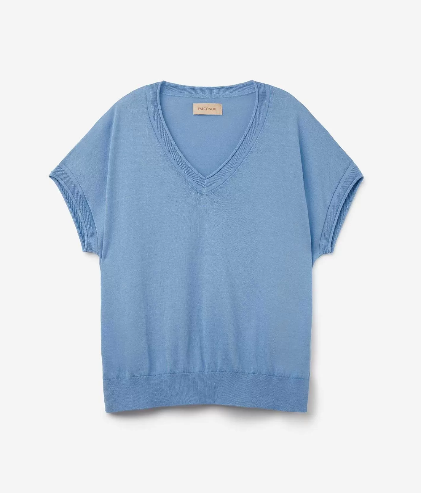 Falconeri Maglia Con Scollo V A Maniche Corte Online