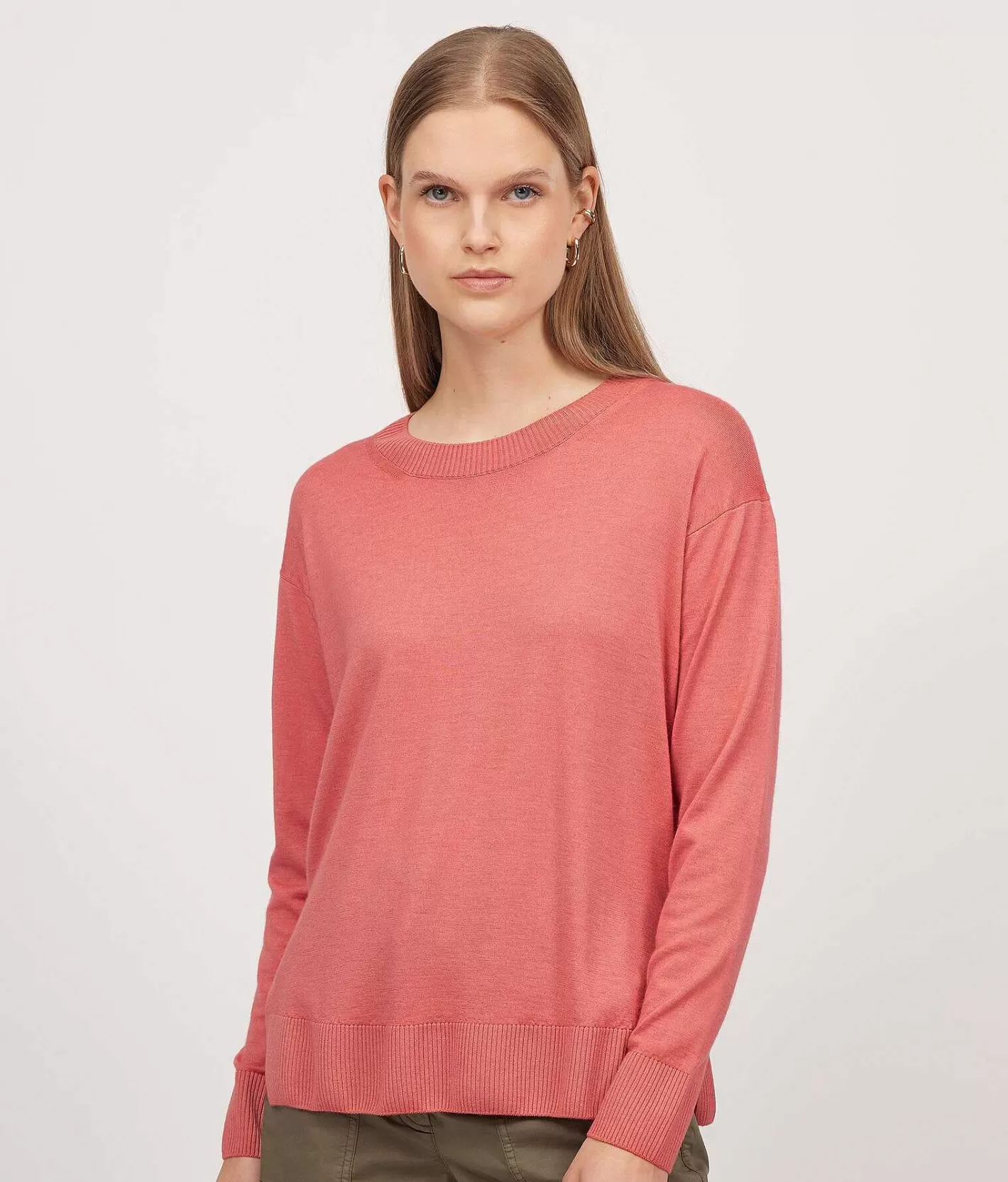 Falconeri Maglia Girocollo In Cashmere Con Spacchi Discount