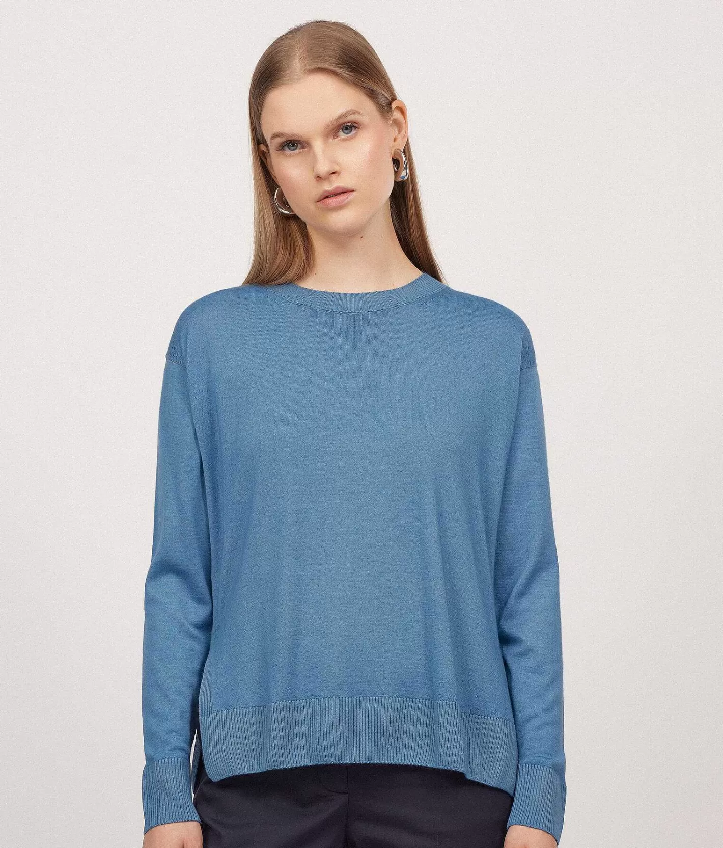 Falconeri Maglia Girocollo In Cashmere Con Spacchi Hot