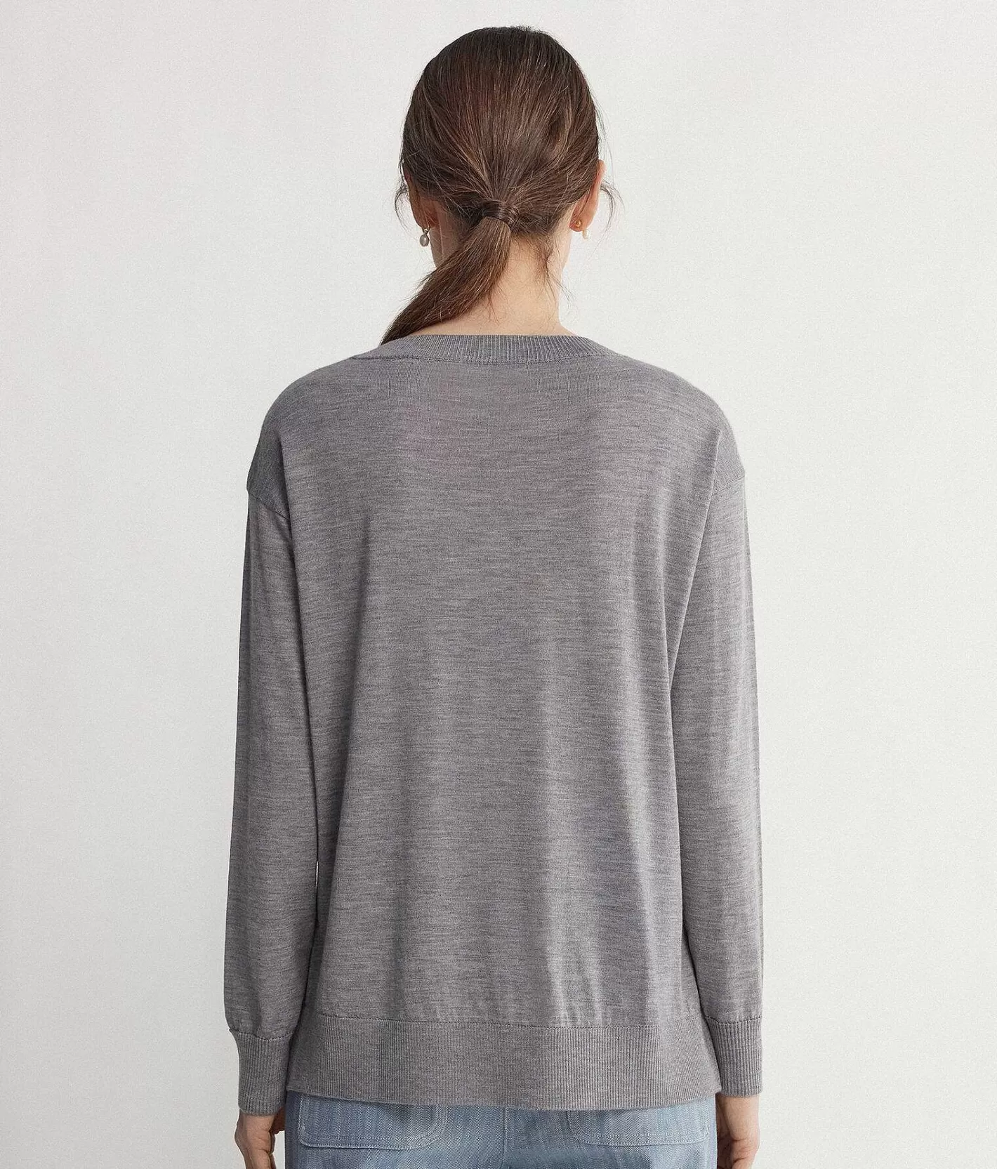 Falconeri Maglia Girocollo In Cashmere Con Spacchi Clearance