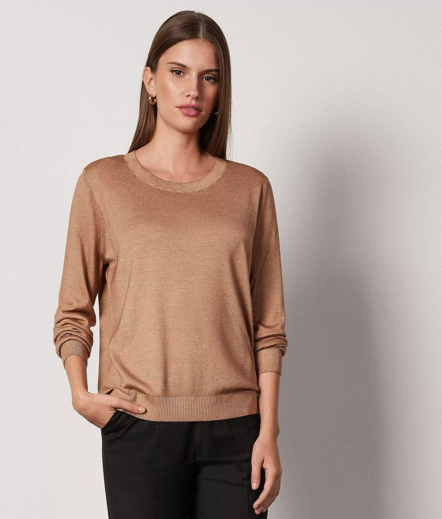 Falconeri Maglia Girocollo In Cashmere Ultrafine Clearance