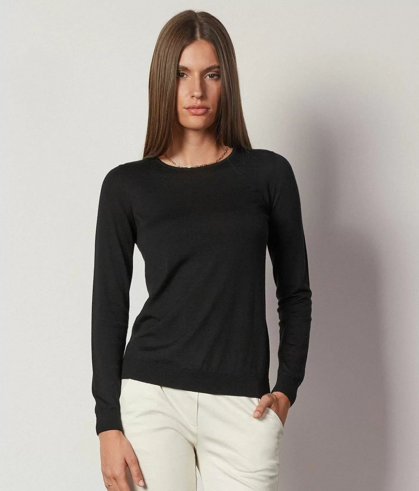 Falconeri Maglia Girocollo In Cashmere Ultrafine Shop