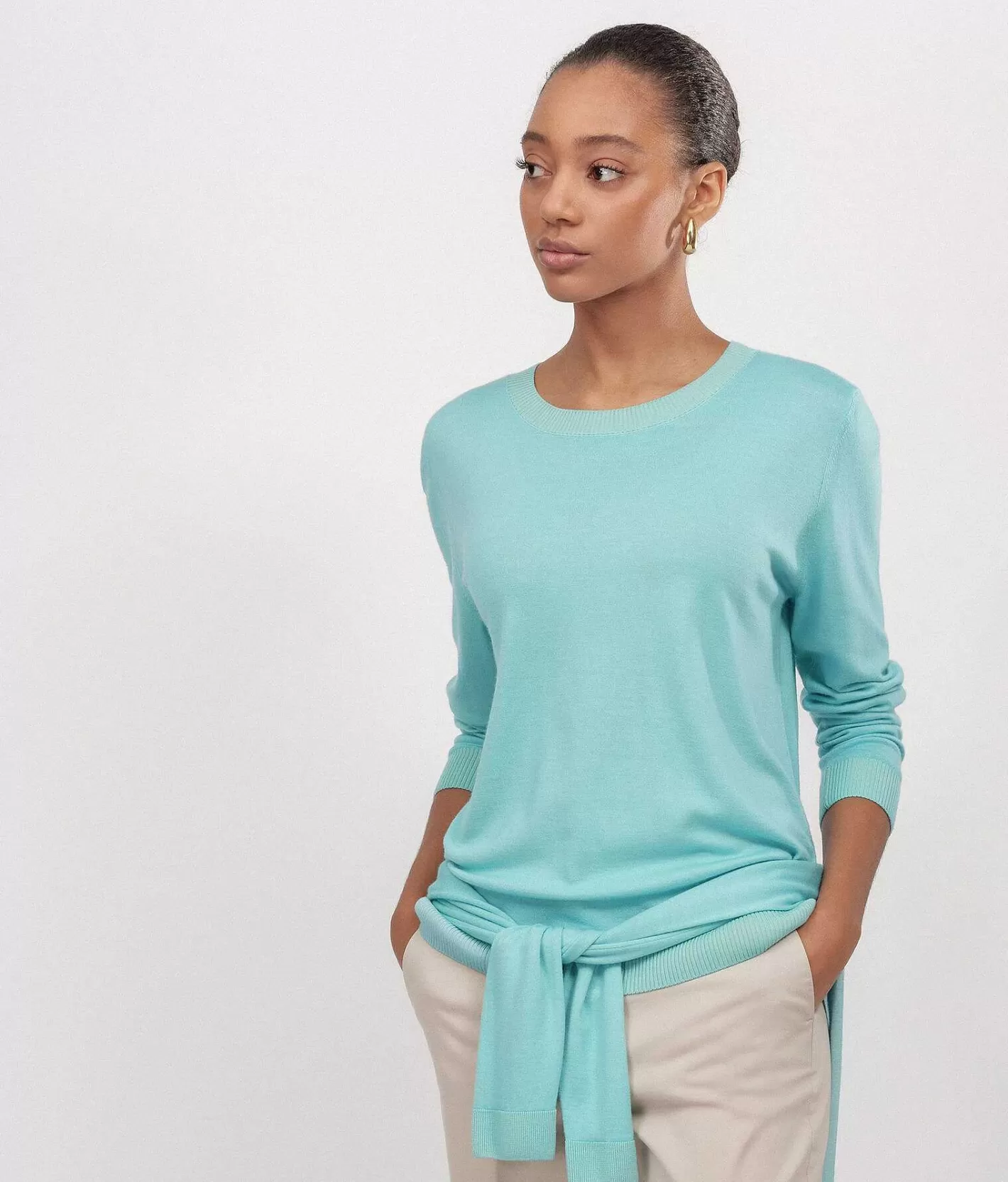 Falconeri Maglia Girocollo In Cashmere Ultrafine Clearance