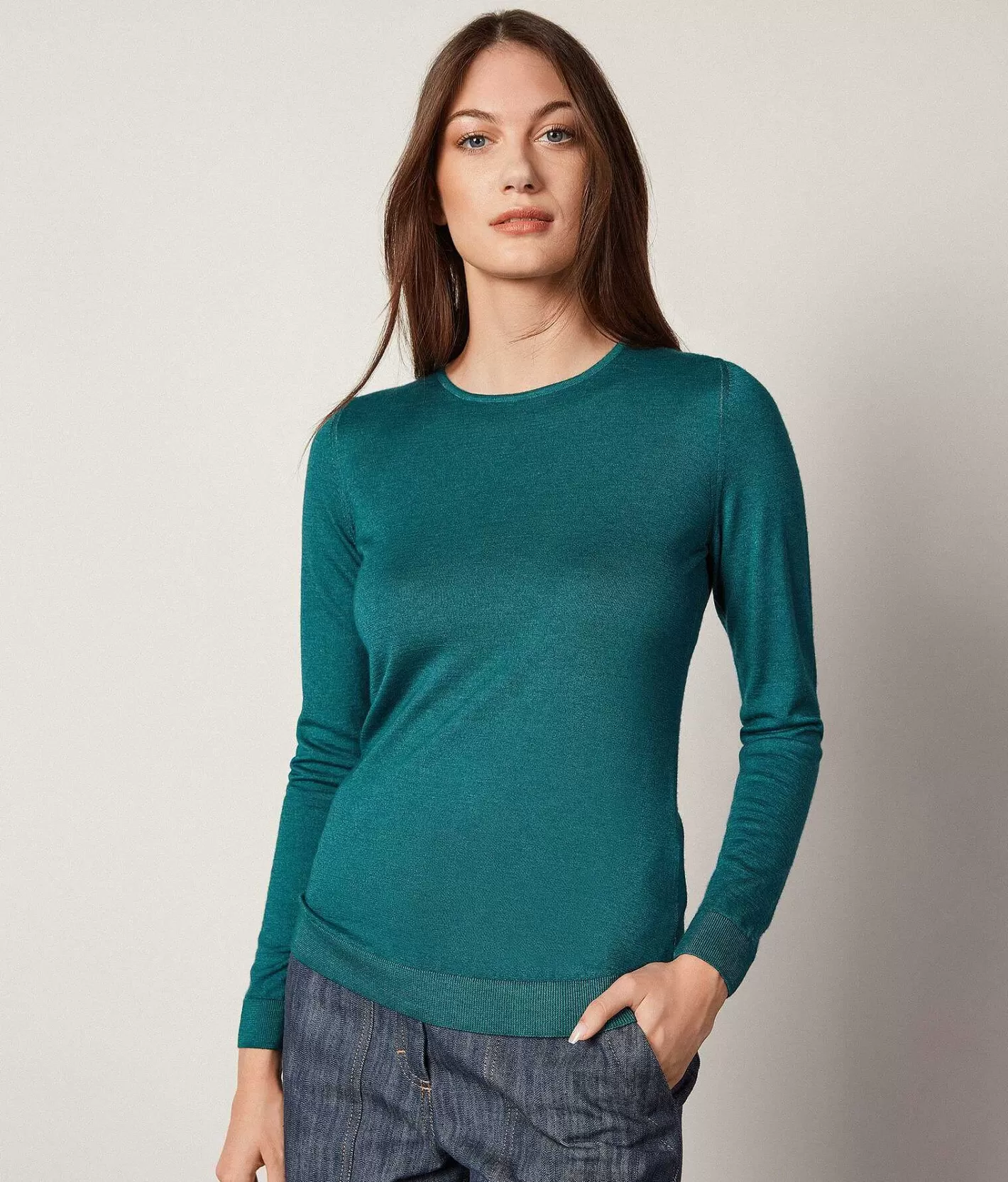 Falconeri Maglia Girocollo In Cashmere Ultrafine Best Sale