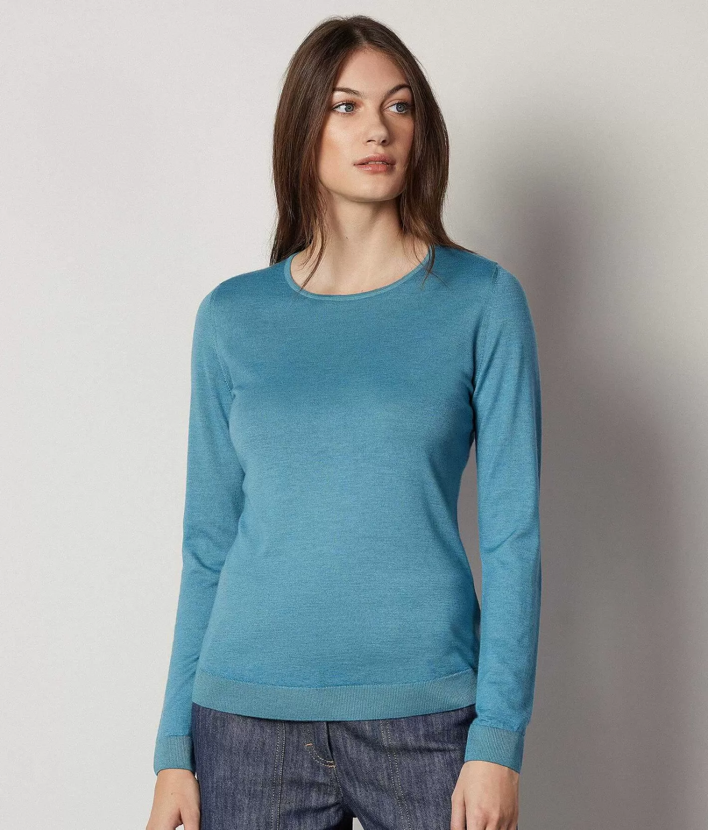 Falconeri Maglia Girocollo In Cashmere Ultrafine Clearance