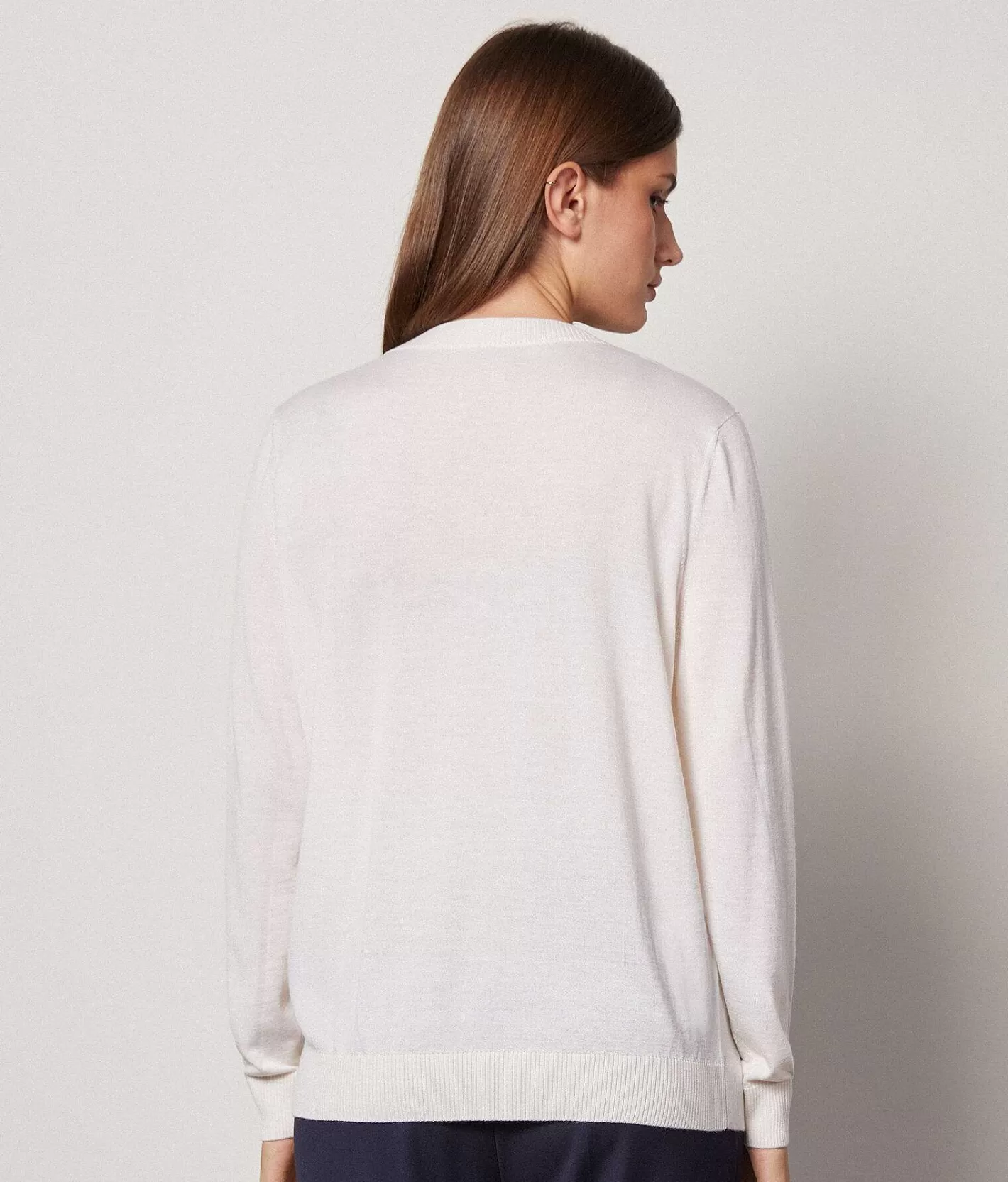 Falconeri Maglia Girocollo In Cashmere Ultrafine Flash Sale