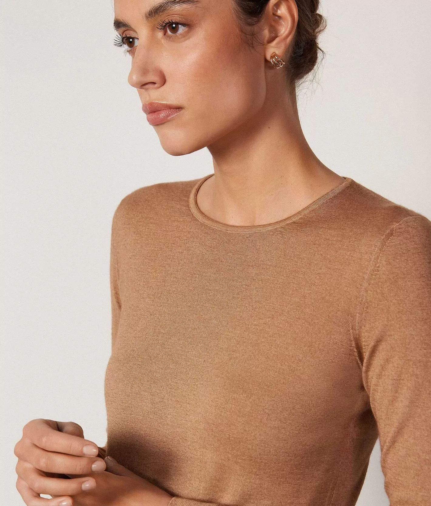 Falconeri Maglia Girocollo In Cashmere Ultrafine New