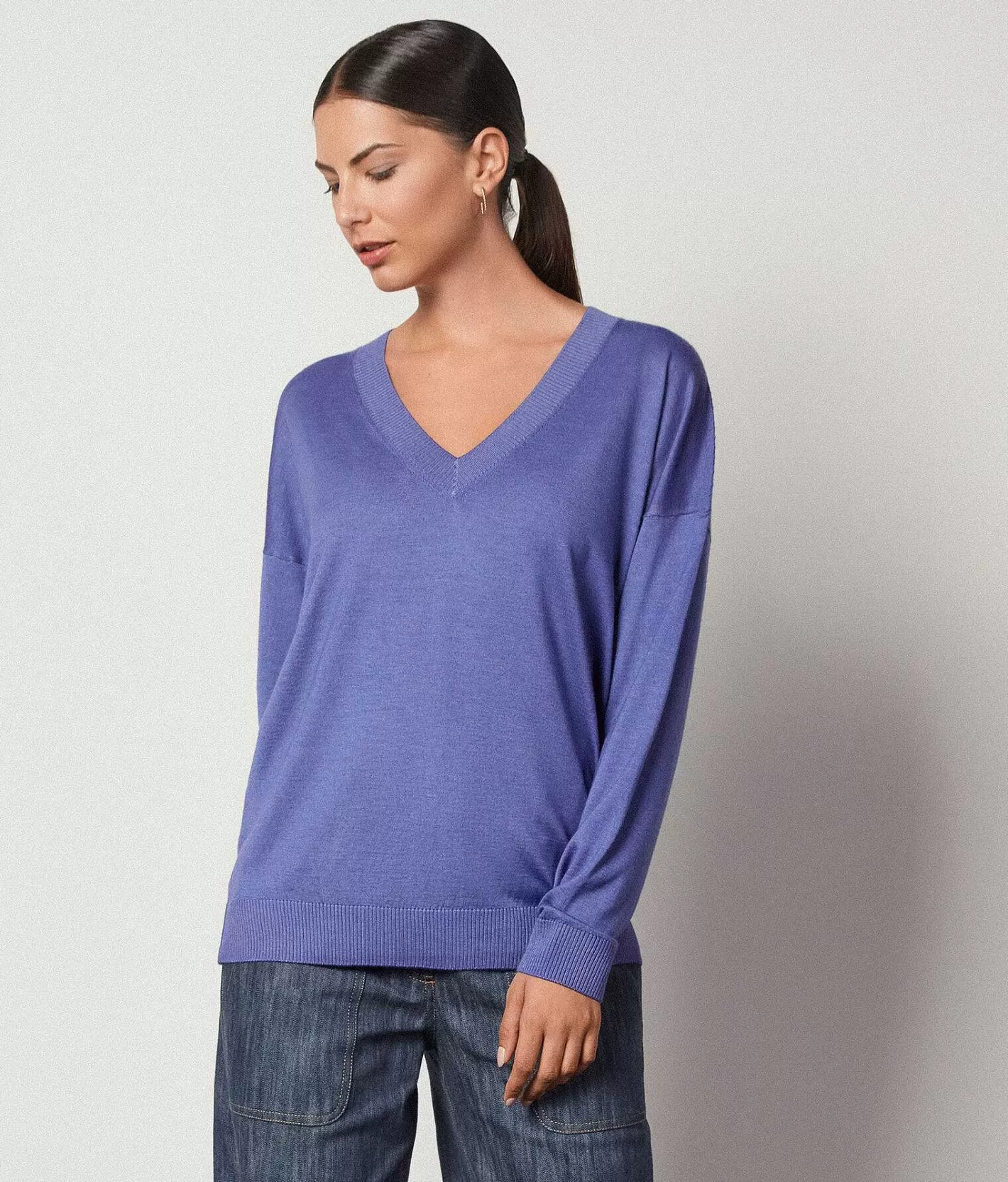 Falconeri Maglia Scollo A V In Cashmere Ultrafine Outlet