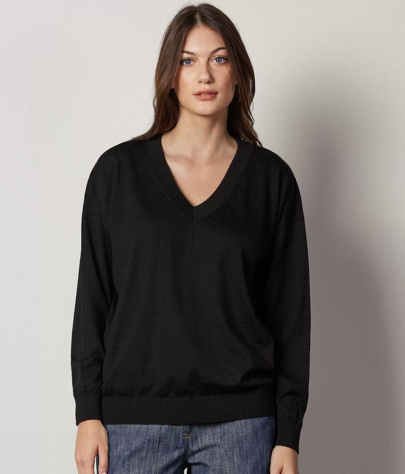 Falconeri Maglia Scollo A V In Cashmere Ultrafine Flash Sale