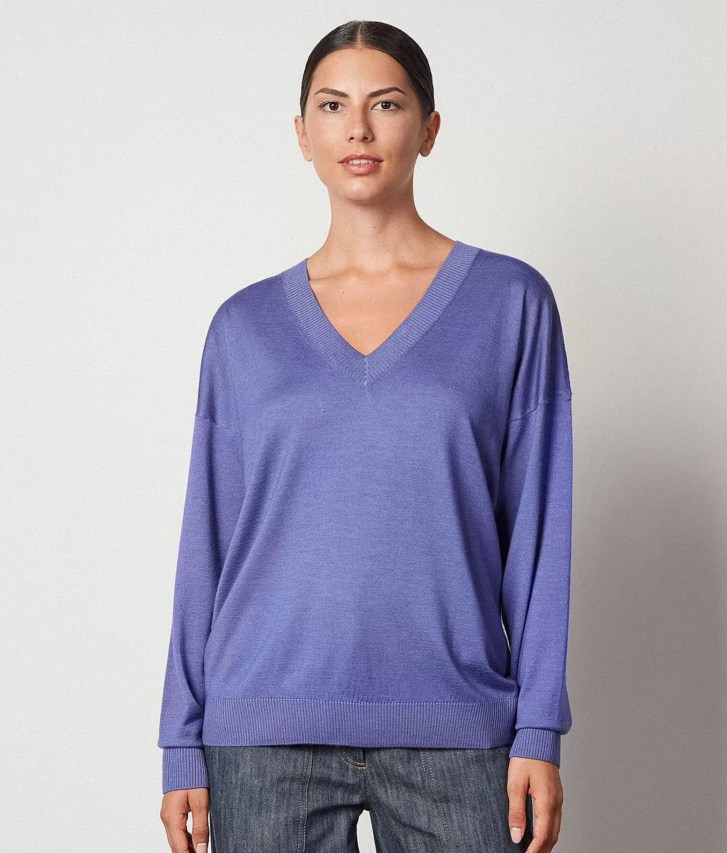 Falconeri Maglia Scollo A V In Cashmere Ultrafine Outlet