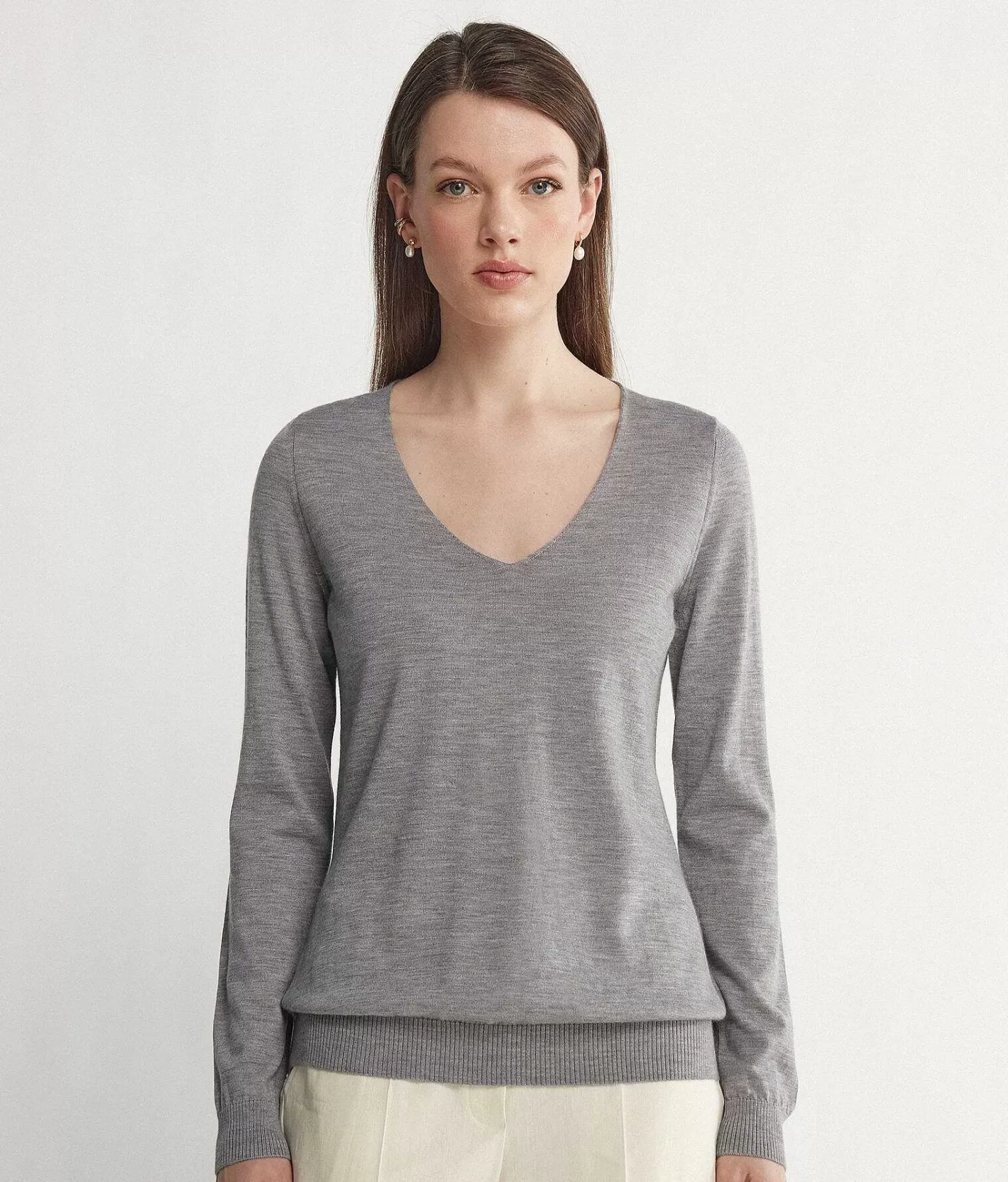 Falconeri Maglia Scollo A V In Cashmere Ultrafine Outlet