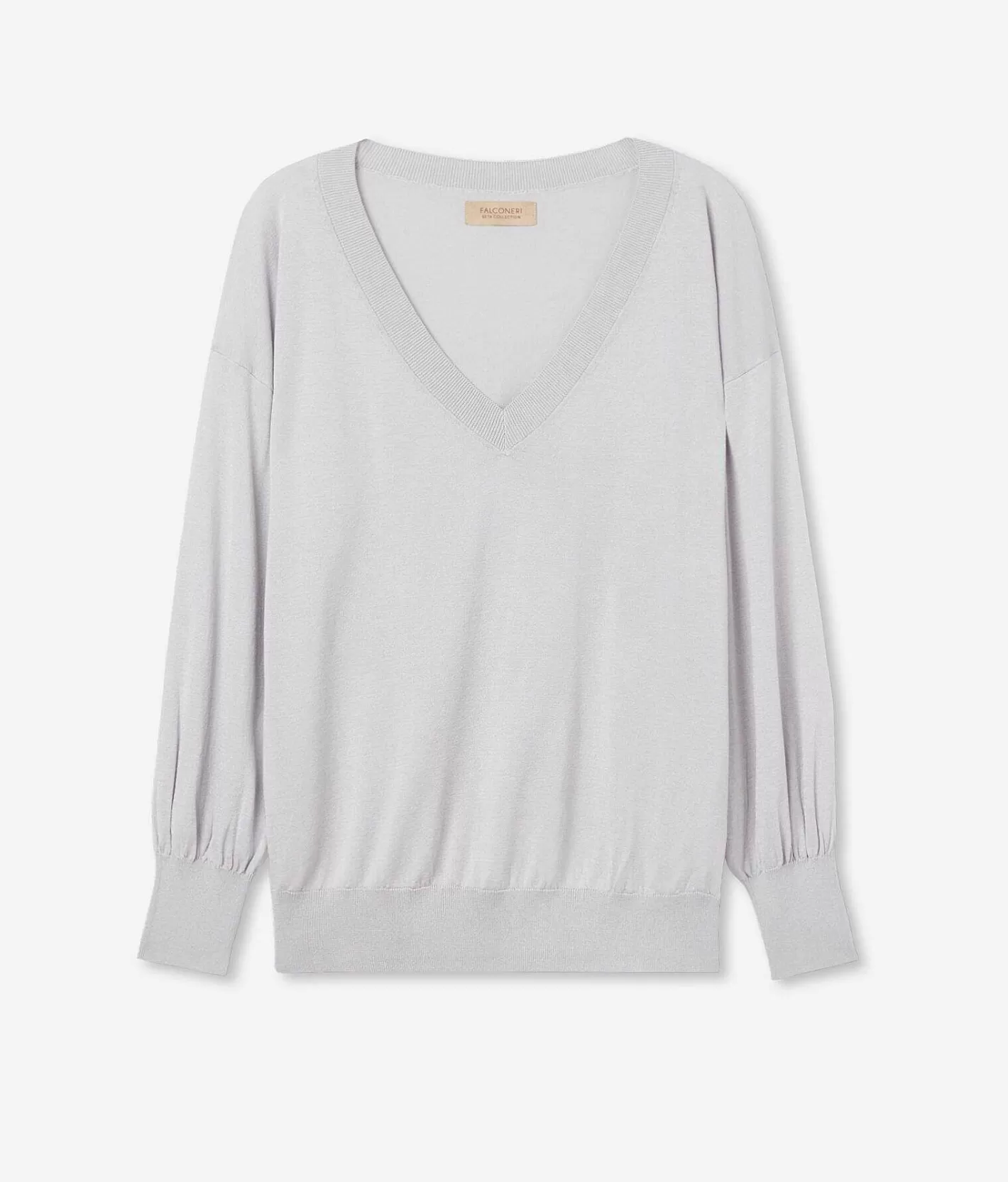 Falconeri Maglia Scollo A V In Seta E Cotone A Palloncino Store