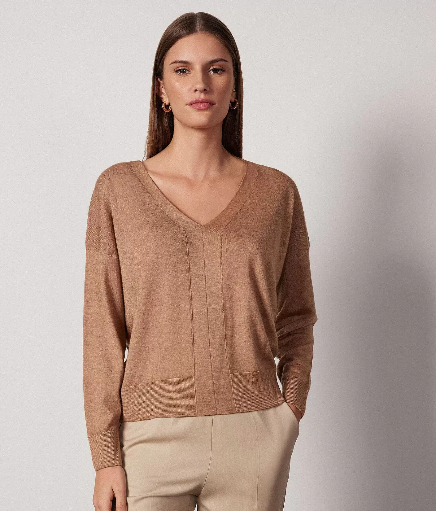 Falconeri Maglia Scollo V In Cashmere Ultrafine Best