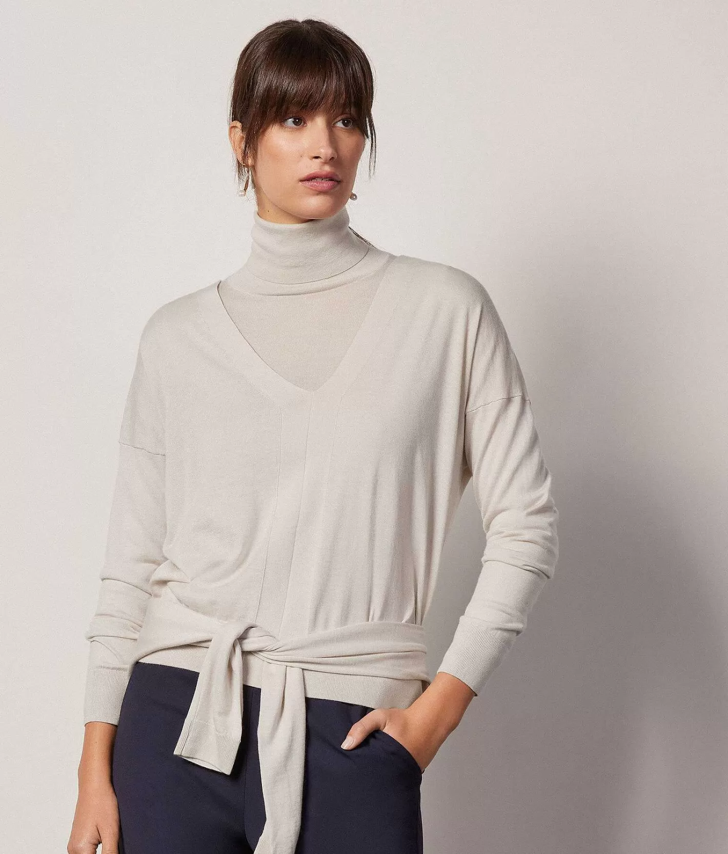 Falconeri Maglia Scollo V In Cashmere Ultrafine Discount